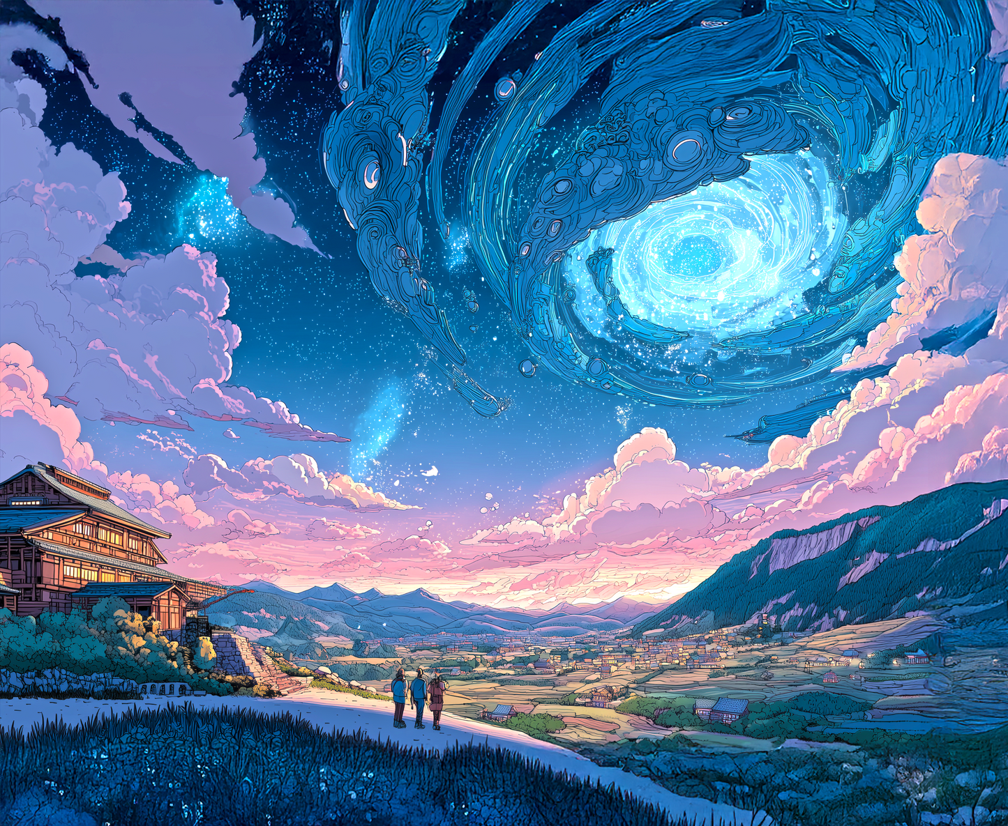 Gateway Over the Autumn Fields – Desk Mat