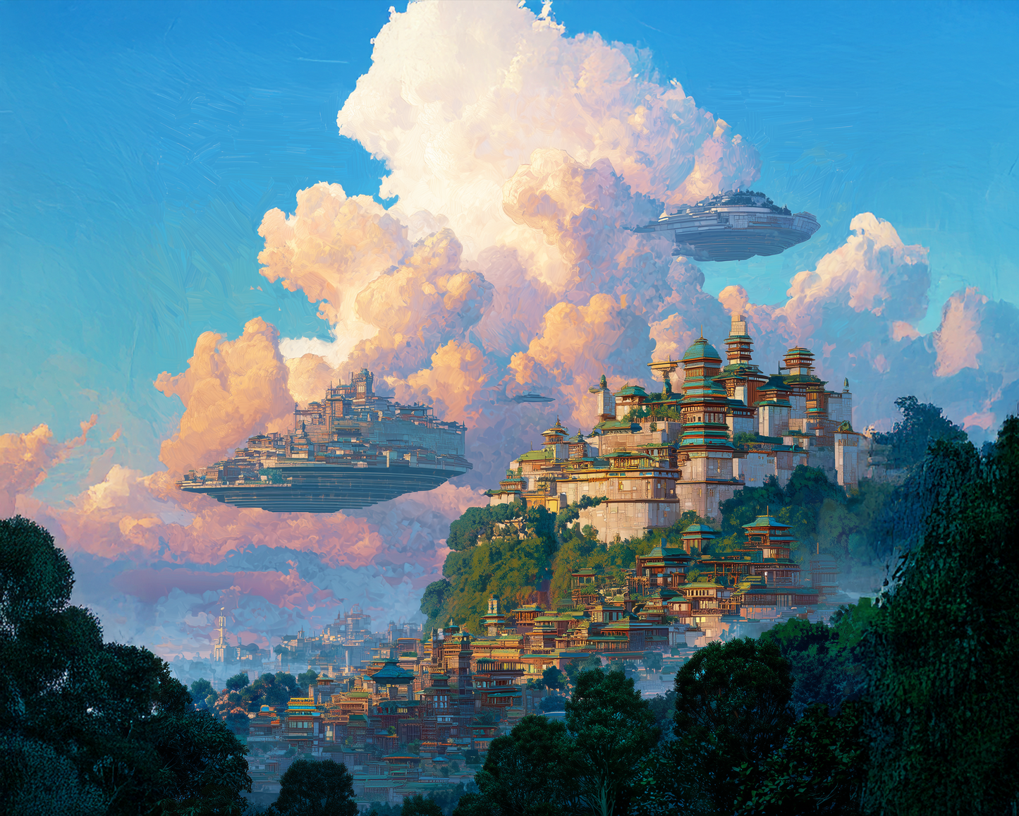 Citadels of the Cumulus Way – Desk Mat