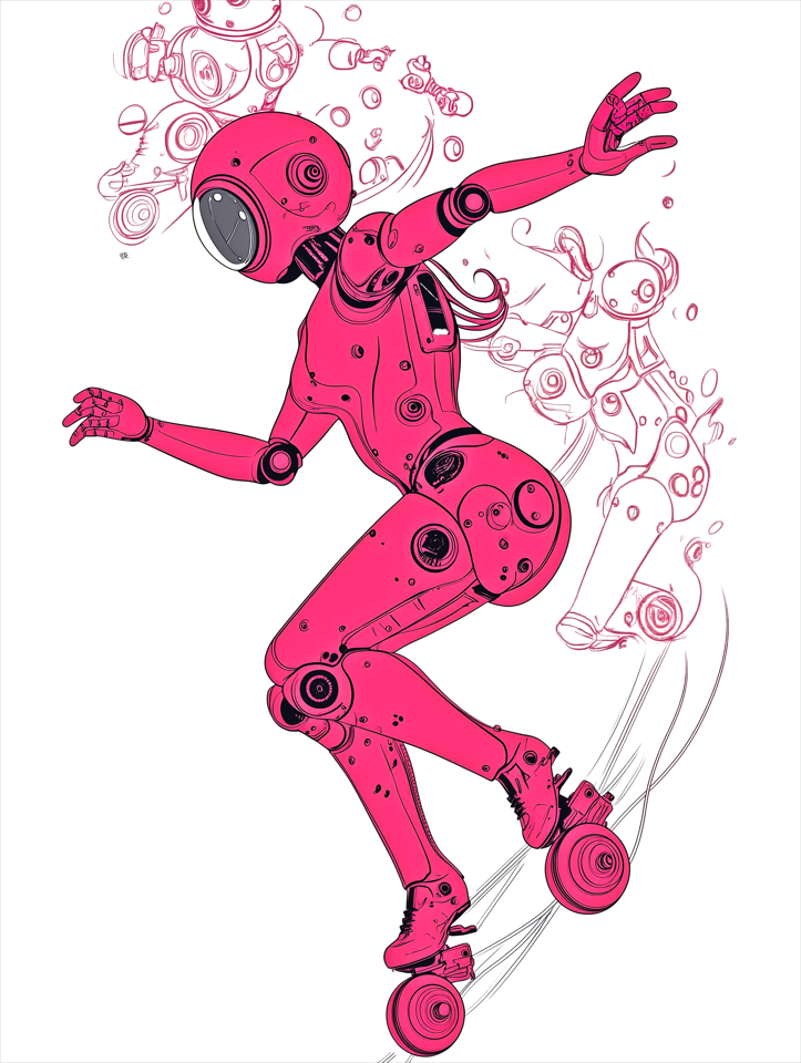 Neon Glide – Desk Mat