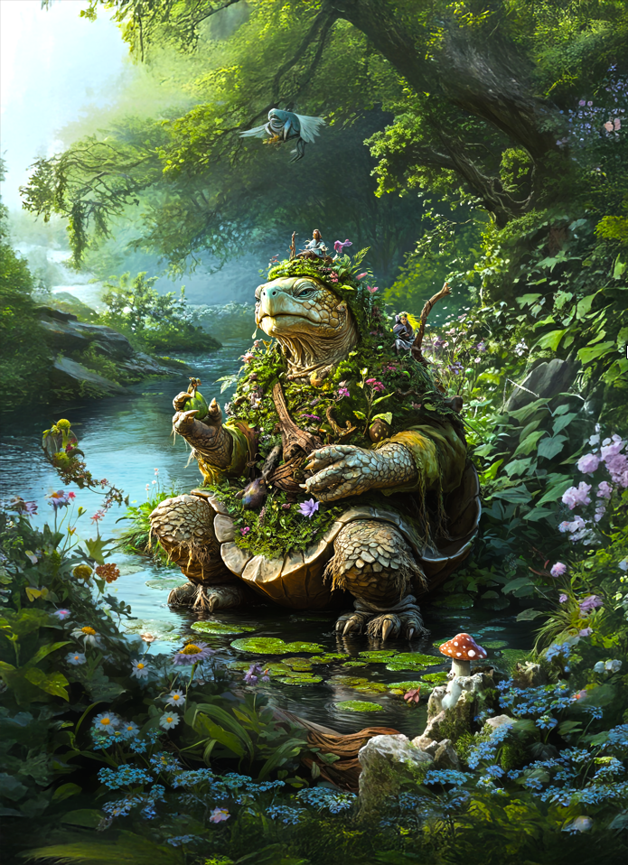 Wiseheart the Druid Turtle – Desk Mat