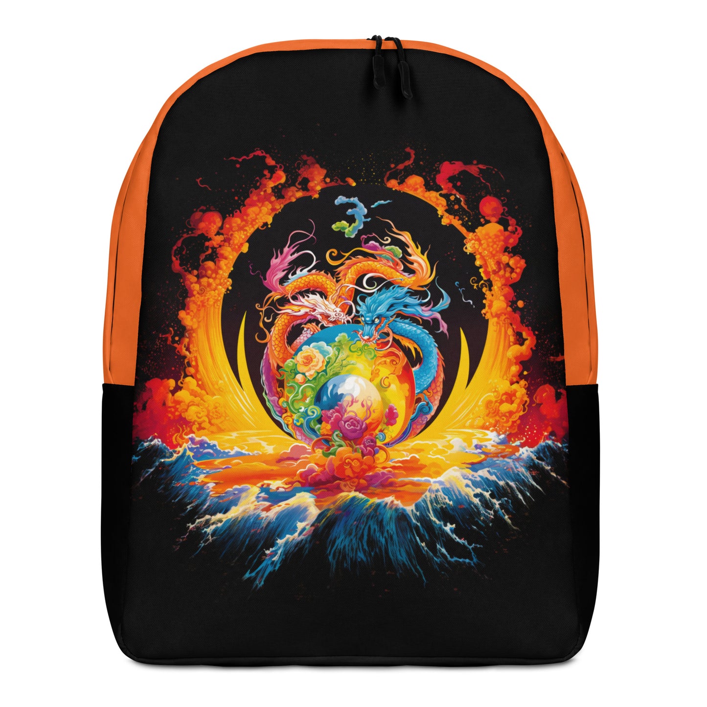 Eternal Harmony: Dual Dragon Minimalist Backpack