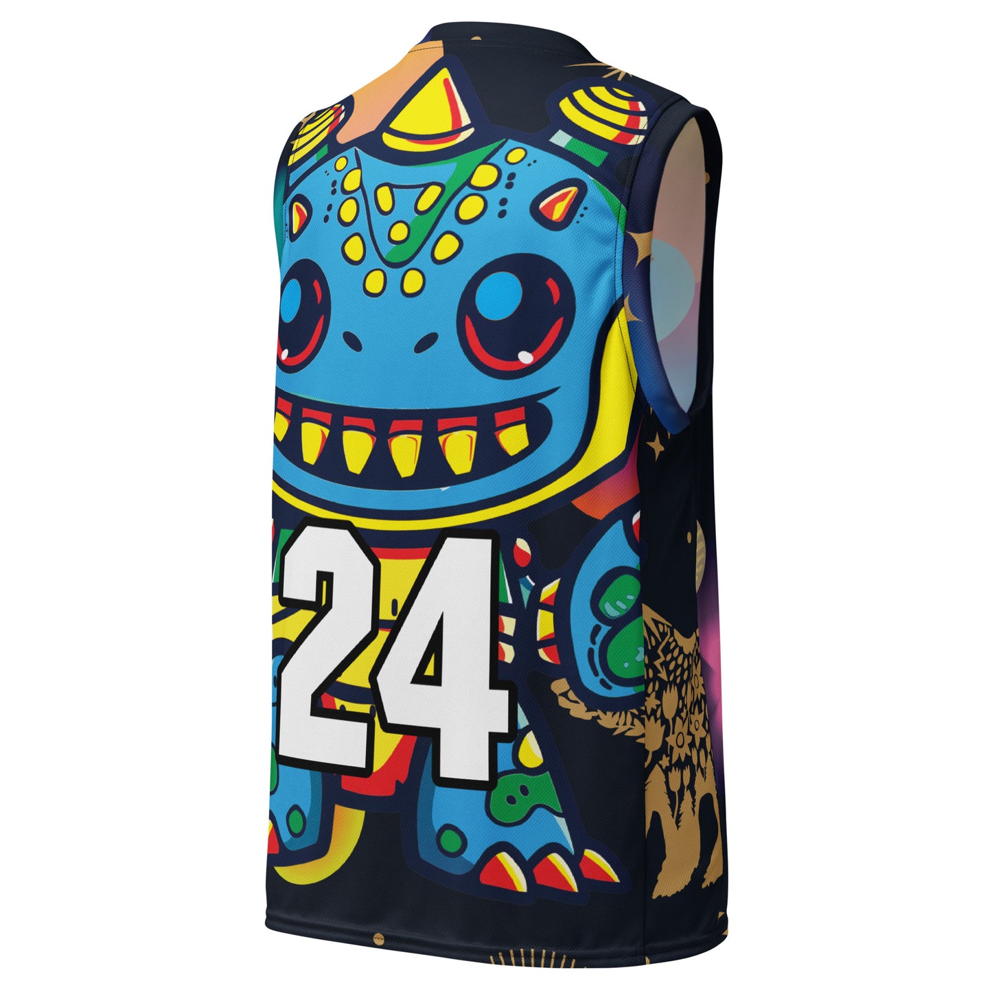 Zippy Zoid - Recycled unisex basketball jersey - Nebula Night Colorway
