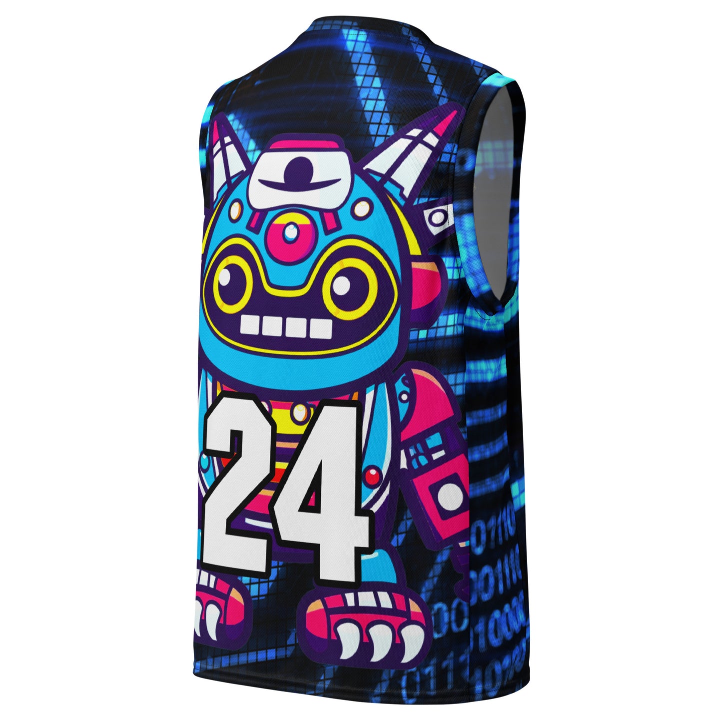 Techno Guardian - Recycled unisex basketball jersey - Digital Pulse Colorway