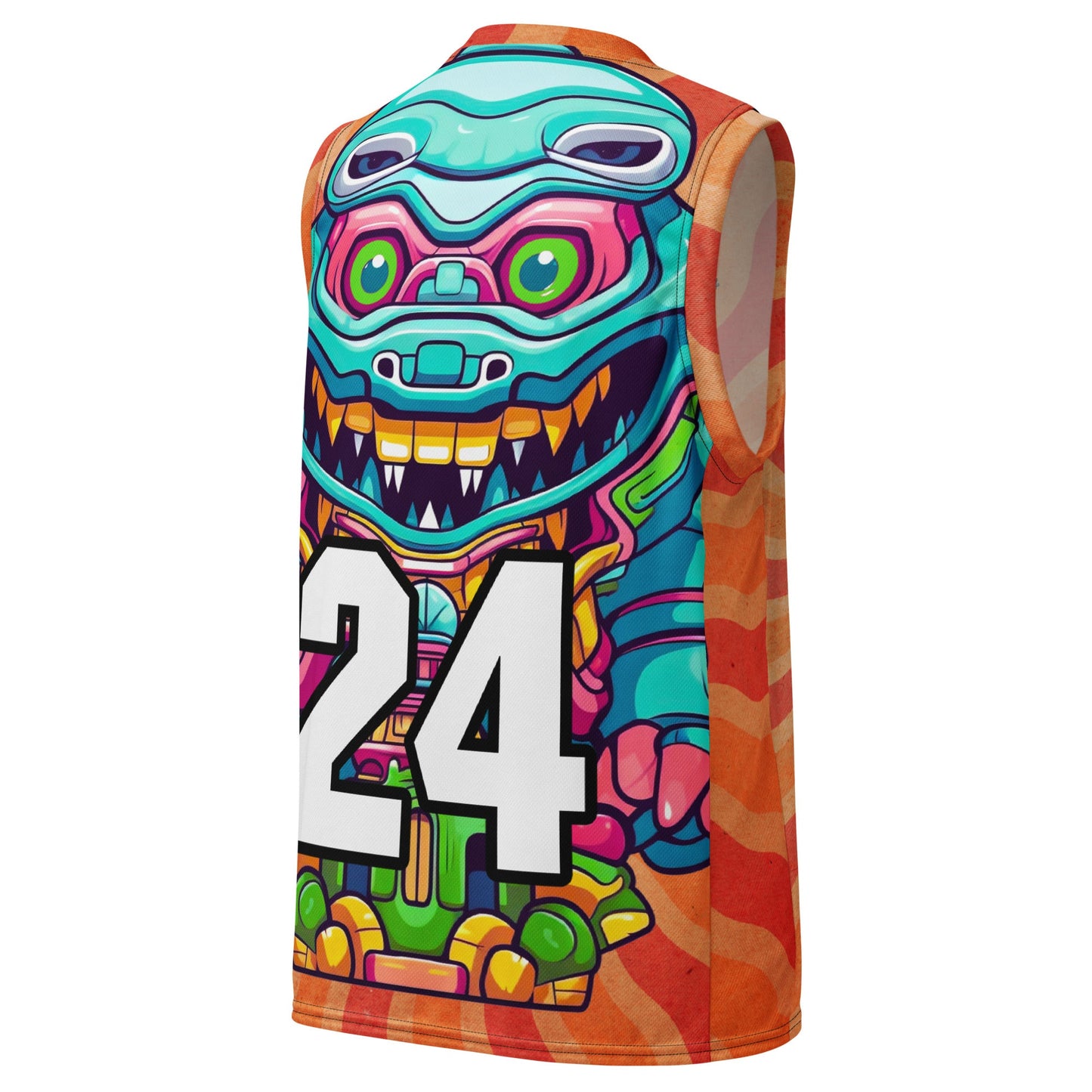 Astro Protector - Recycled unisex basketball jersey - Solar Flare Colorway - BBairt