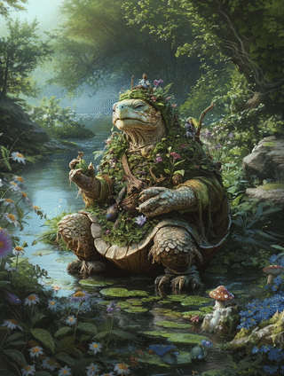 Wiseheart the Druid Turtle – Desk Mat