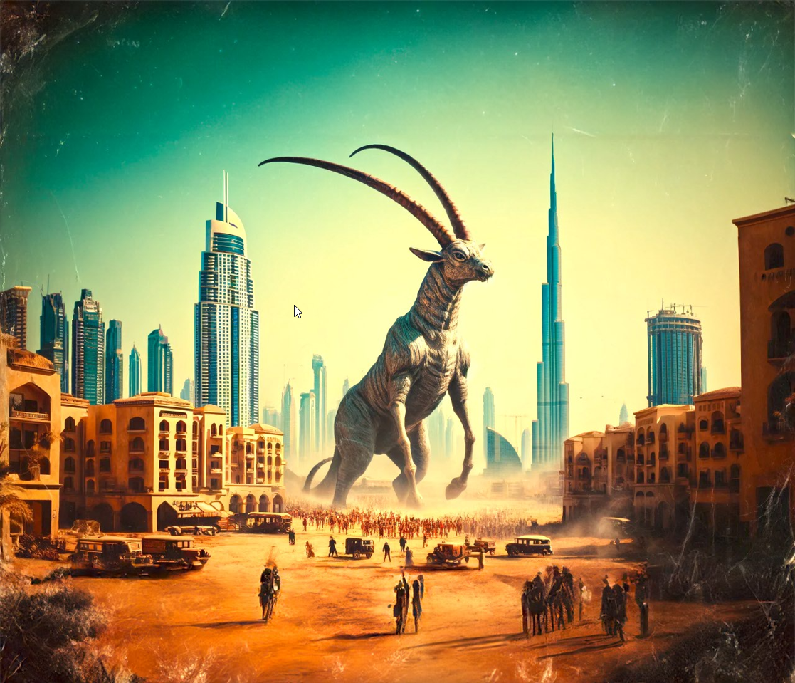 Emirati Oryx Eclipse – Desk Mat - BBairt