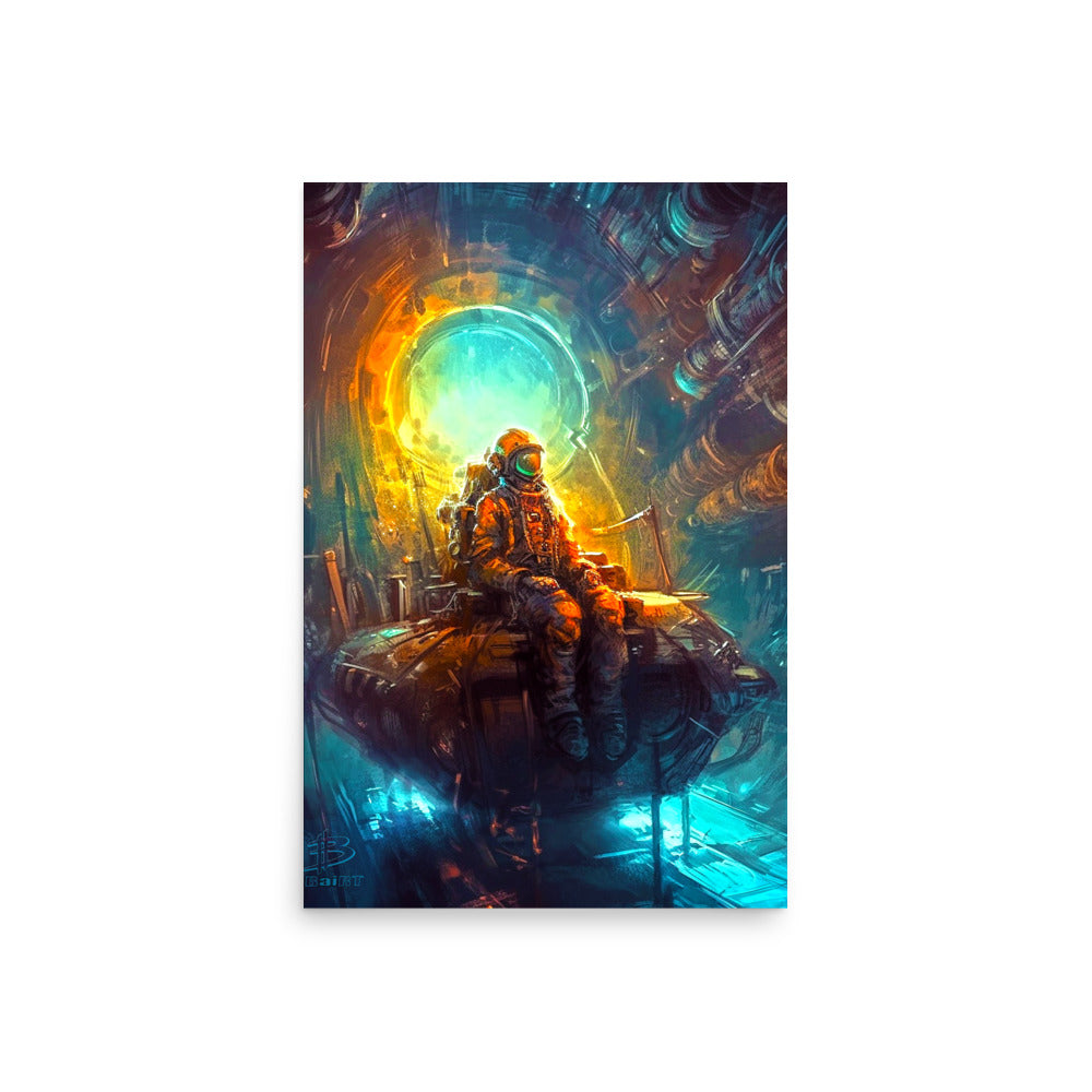 Radiant Depths of the Cosmic Forge - Matte Poster