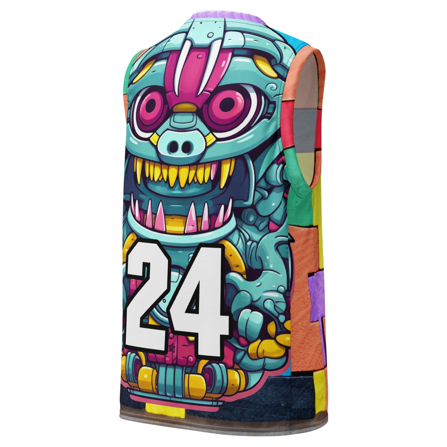 Gear Critter - Recycled unisex basketball jersey - Block Fusion Colorway - BBairt