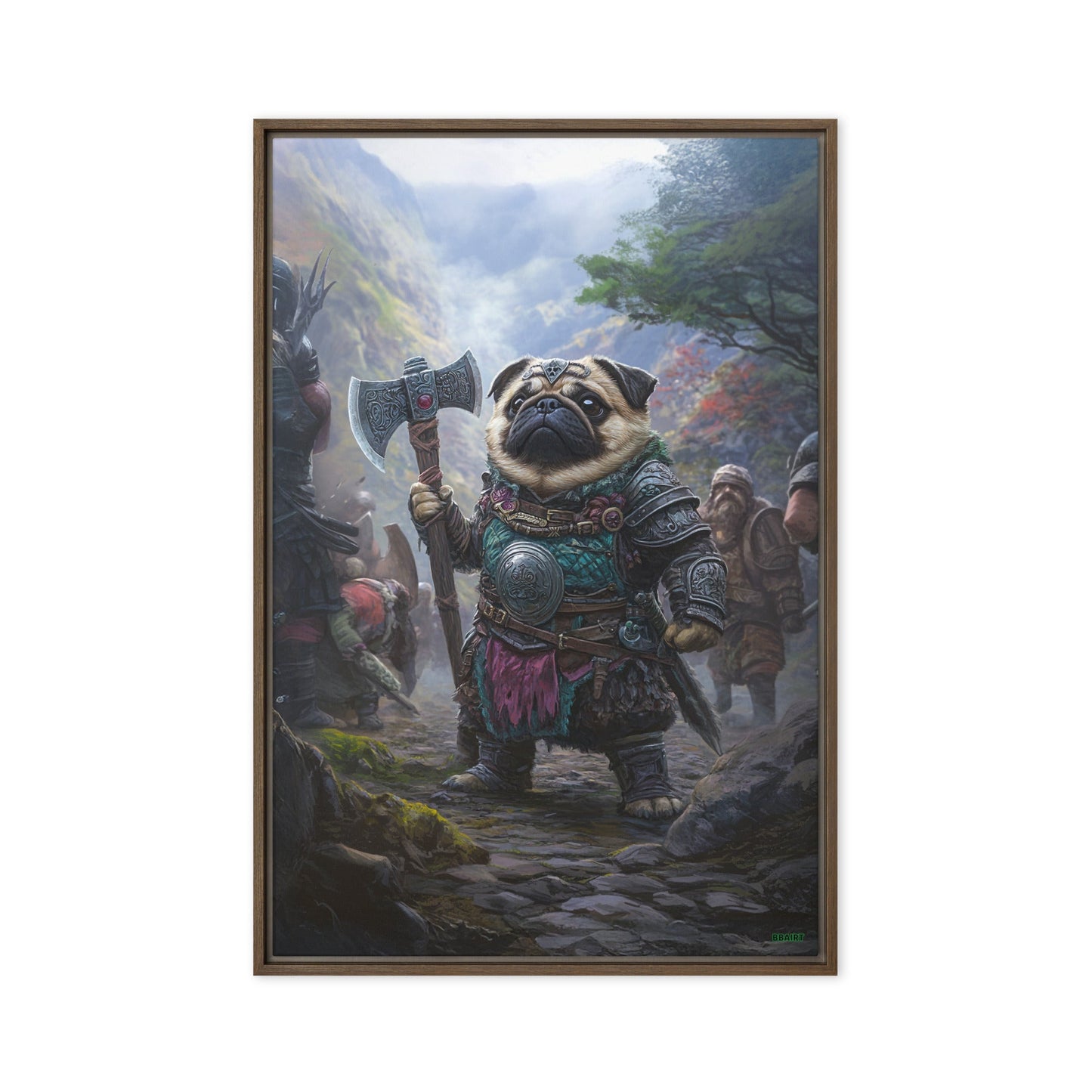 Lucy the Fearless – Mountain Vanguard Edition - Framed Canvas Print - BBairt