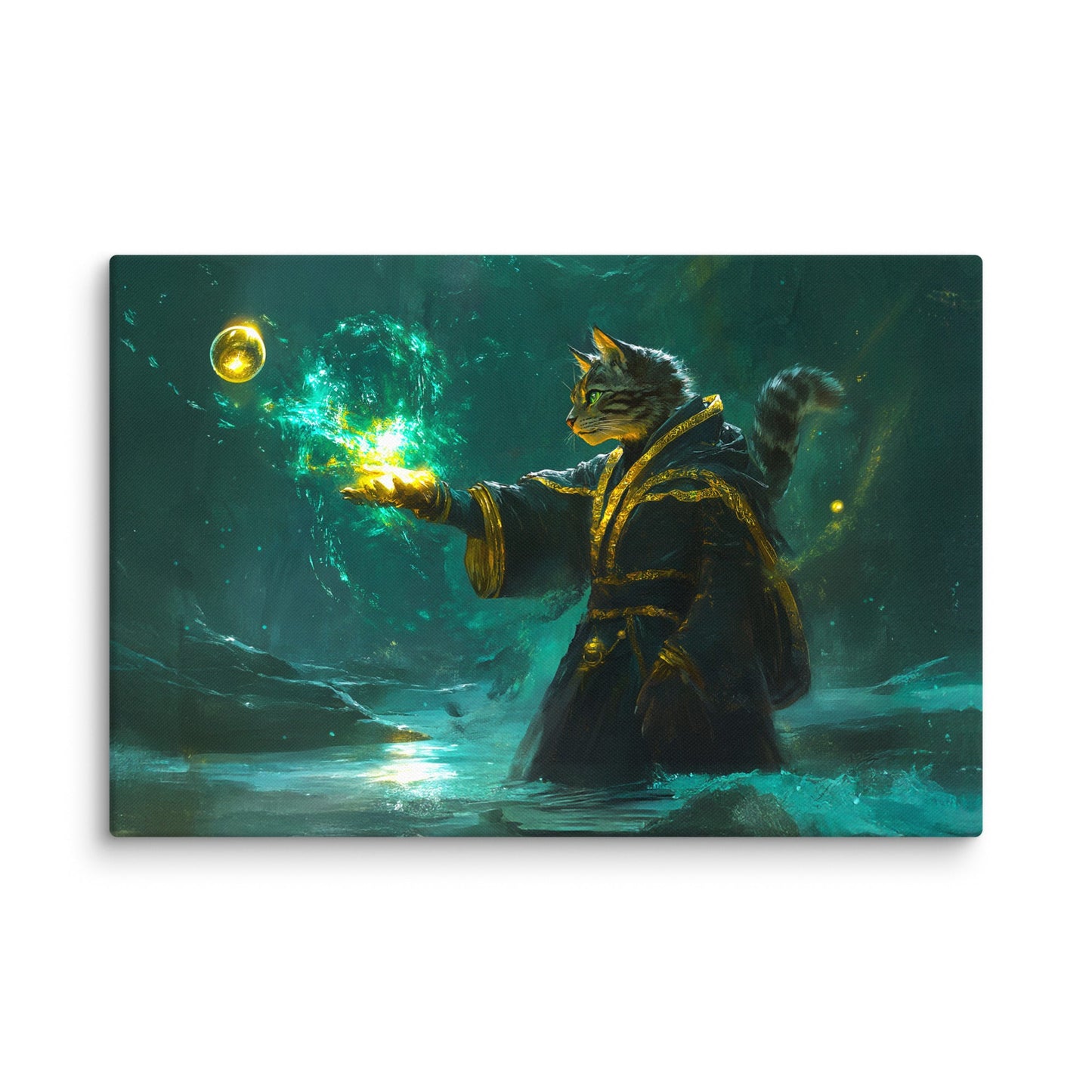 Mysticpaw the Spellcaster - Canvas Print - BBairt