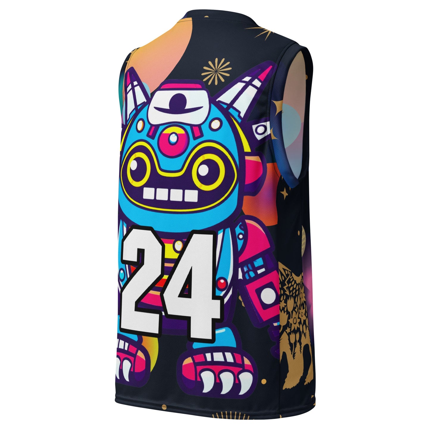 Techno Guardian - Recycled unisex basketball jersey - Nebula Night Colorway - BBairt