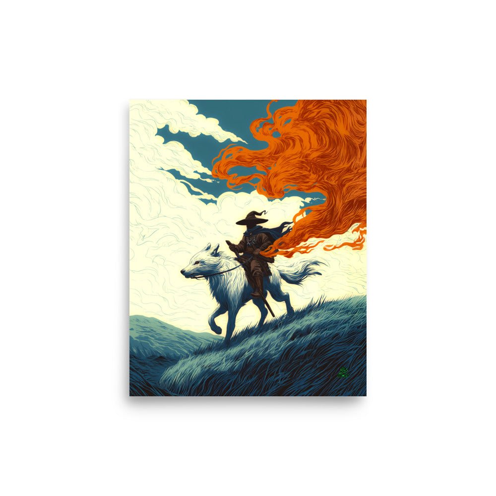The Embertrail Rider – Photo Paper Poster - BBairt