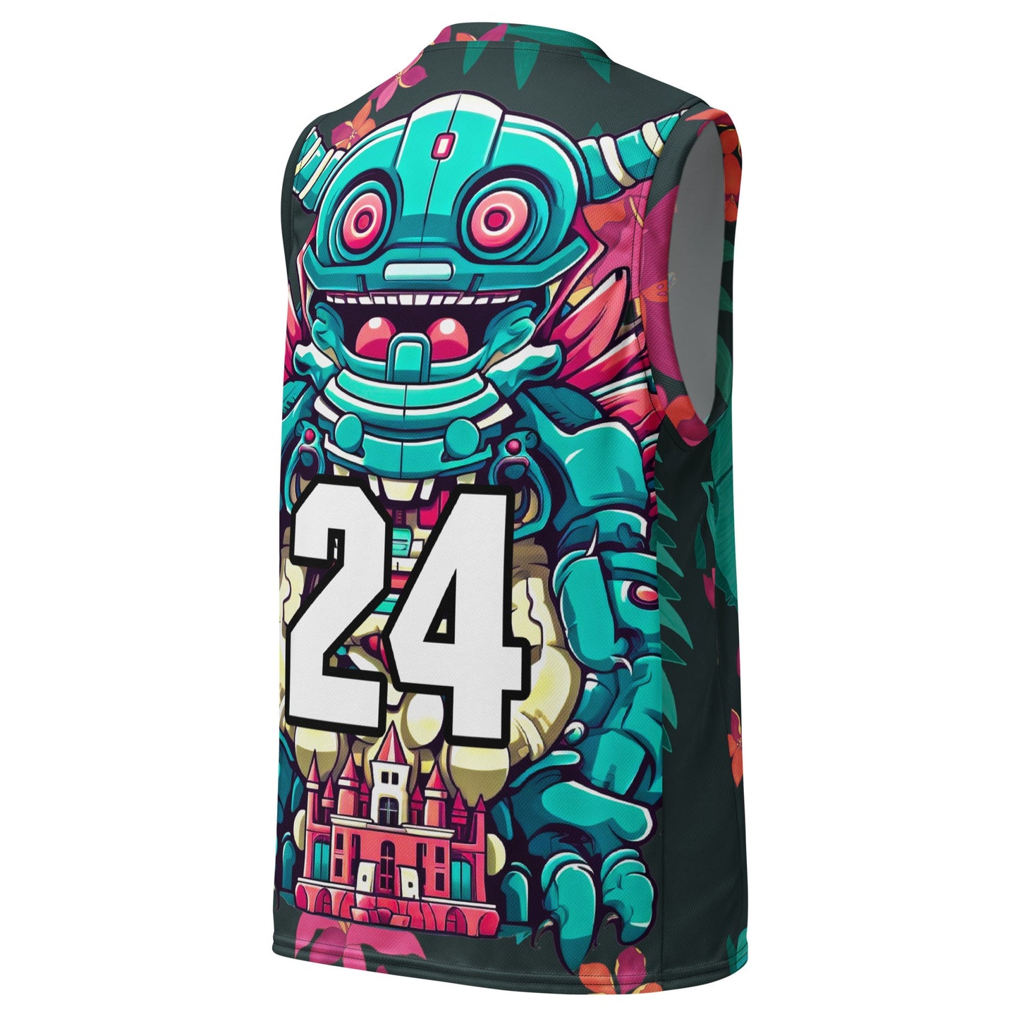 Toy Town Watchman - Recycled unisex basketball jersey - Midnight Jungle - BBairt