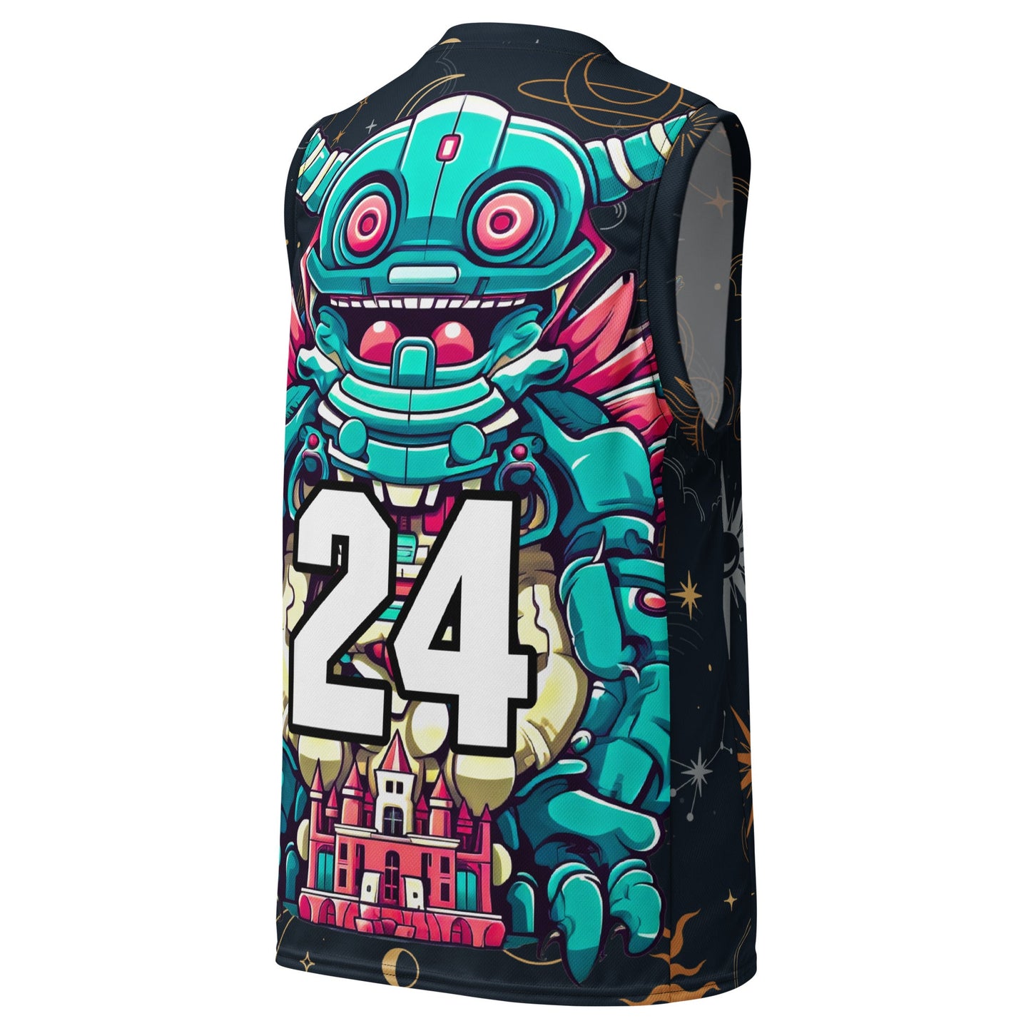 Toy Town Watchman - Recycled unisex basketball jersey - Starry Odyssey Colorway - BBairt