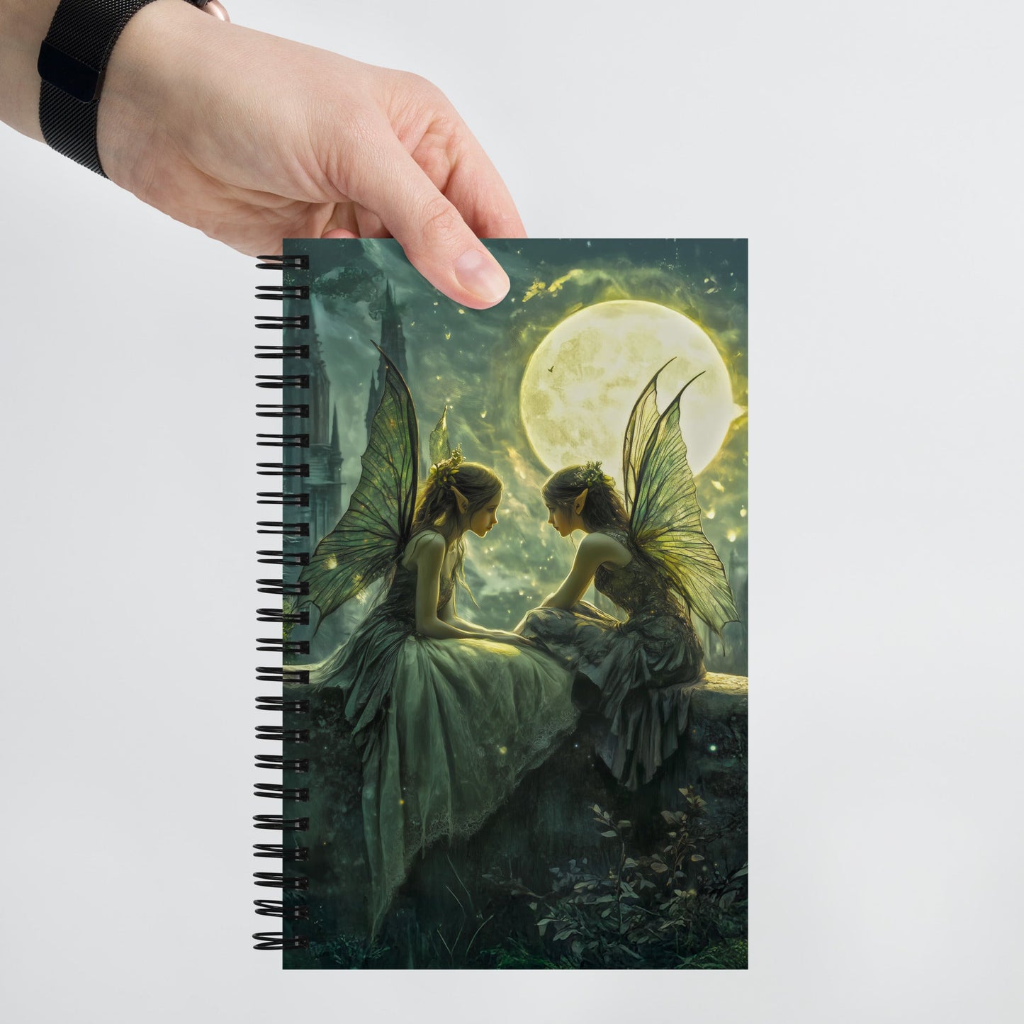 Whispering Moon Spiral Notebook - Mythic Jheyz Collection - BBairt