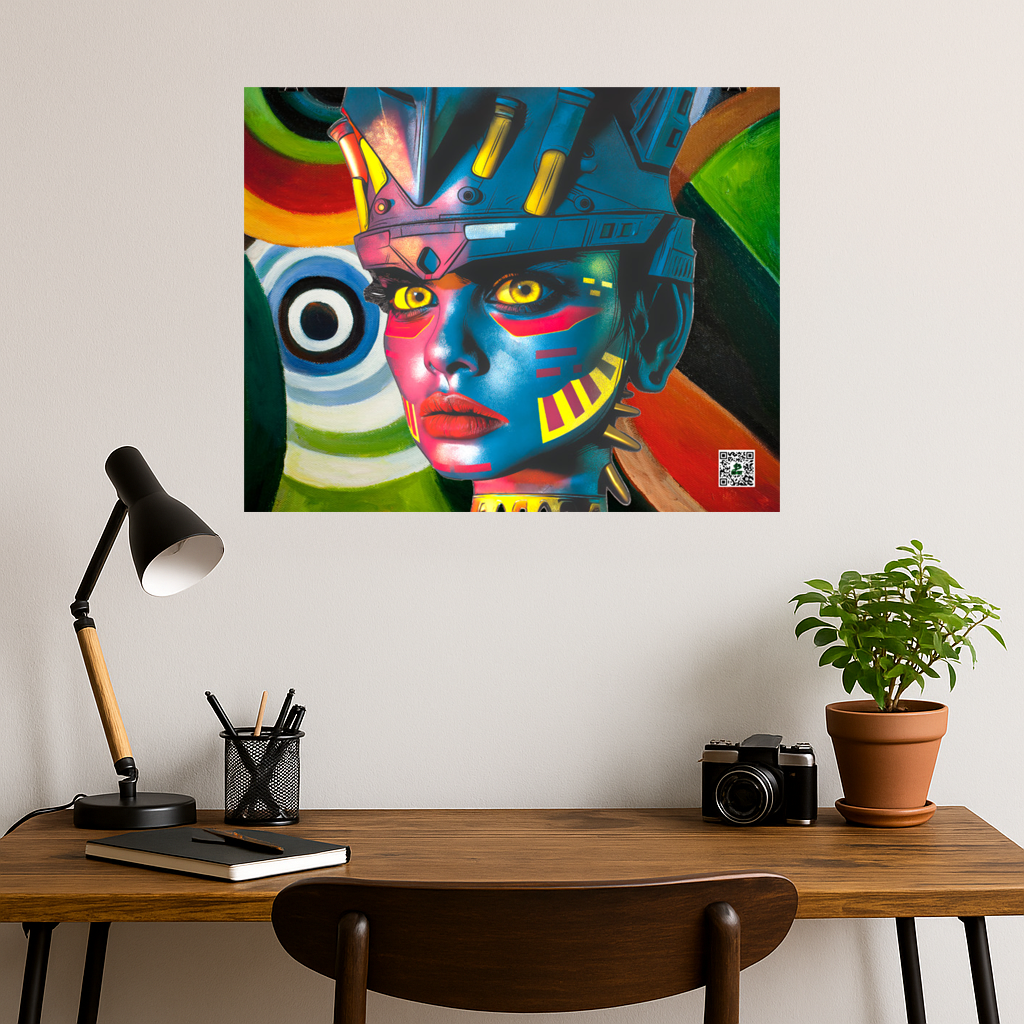 Cyber Empress - Photo paper poster - Abstract Spectrum Colorway