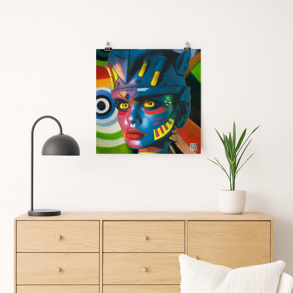 Cyber Empress - Photo paper poster - Abstract Spectrum Colorway