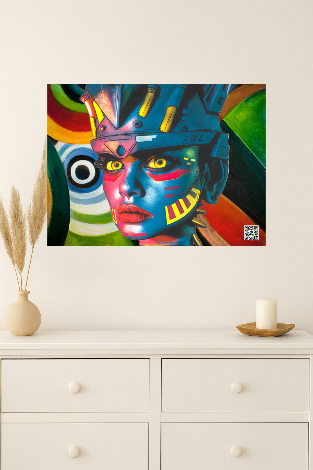 Cyber Empress - Photo paper poster - Abstract Spectrum Colorway