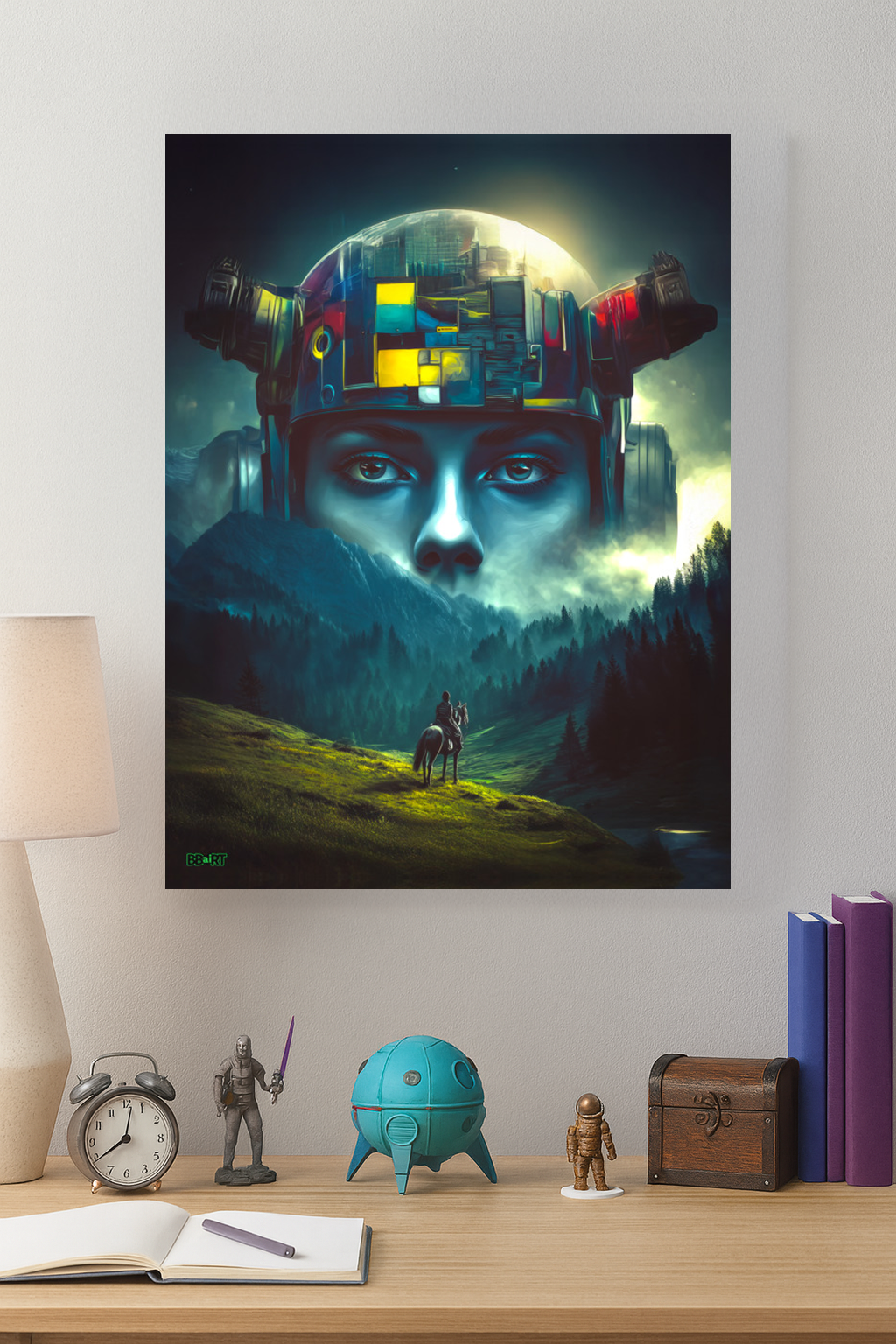 Ascension of the Neon Oracle – Photo Paper Poster