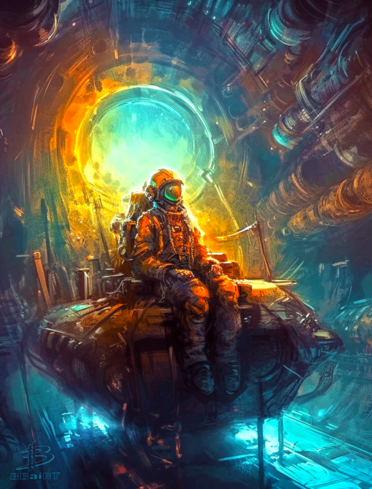 Radiant Depths of the Cosmic Forge - Matte Poster