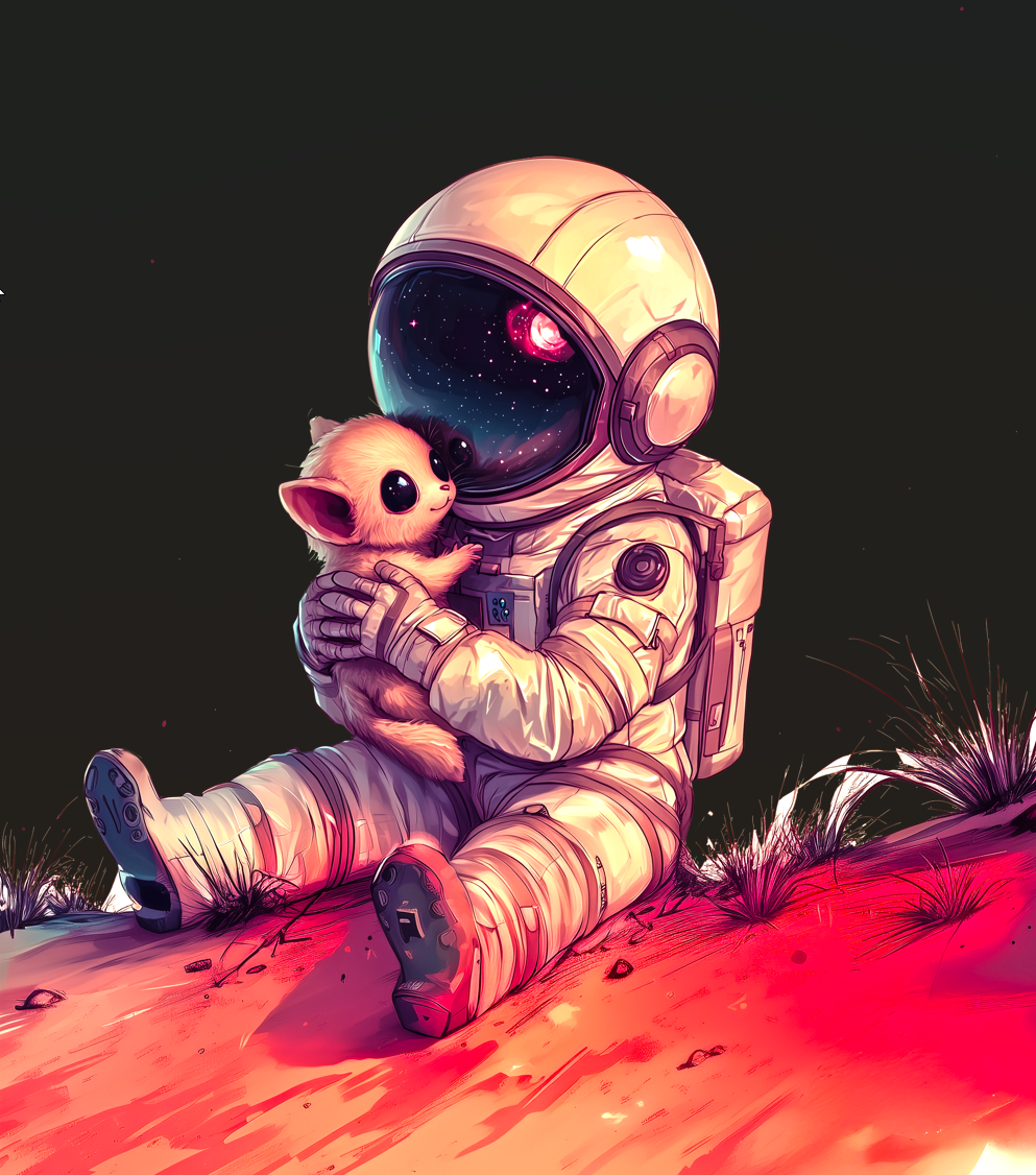 Cosmic Companion - Unisex garment-dyed heavyweight t-shirt