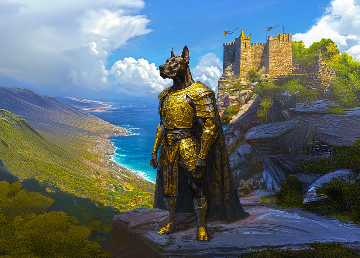 Sir Galathor the Great Dane Knight – Stainless Steel Tumbler