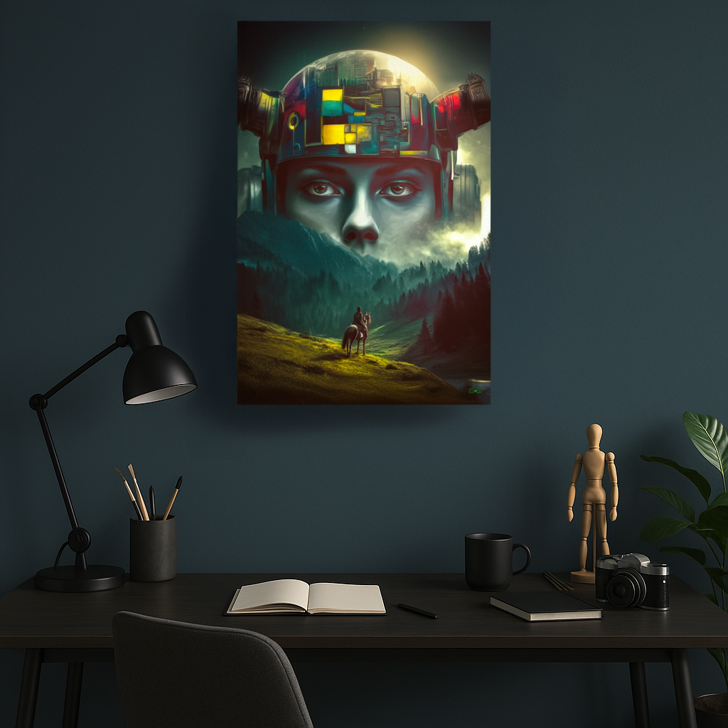 Ascension of the Neon Oracle – Photo Paper Poster