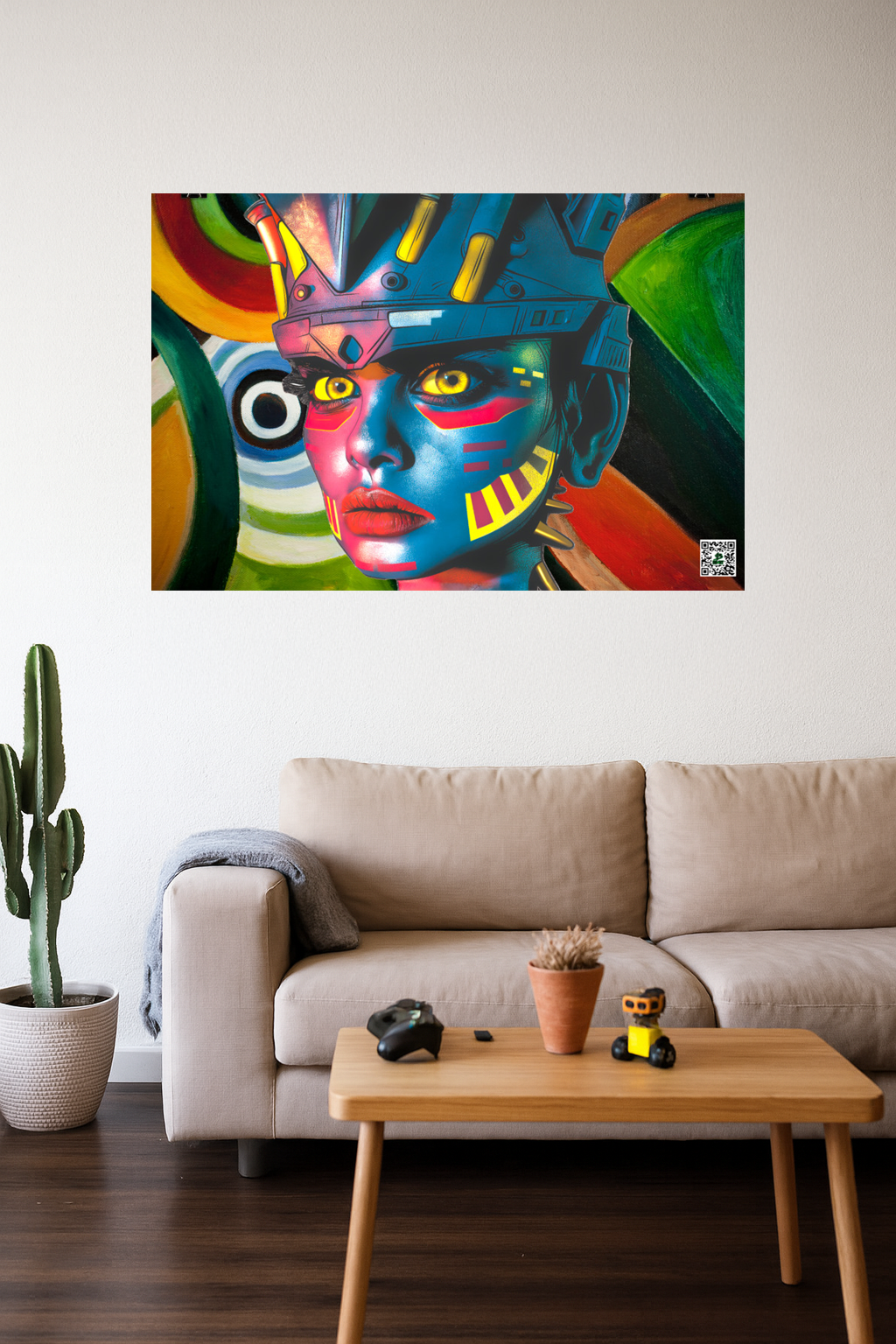 Cyber Empress - Photo paper poster - Abstract Spectrum Colorway