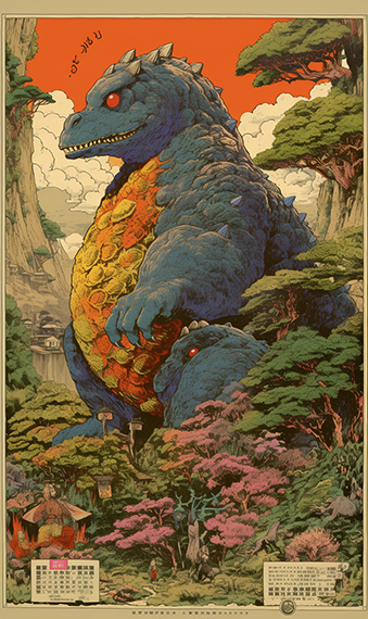 Eggora the Gentle Kaiju - Matte Poster