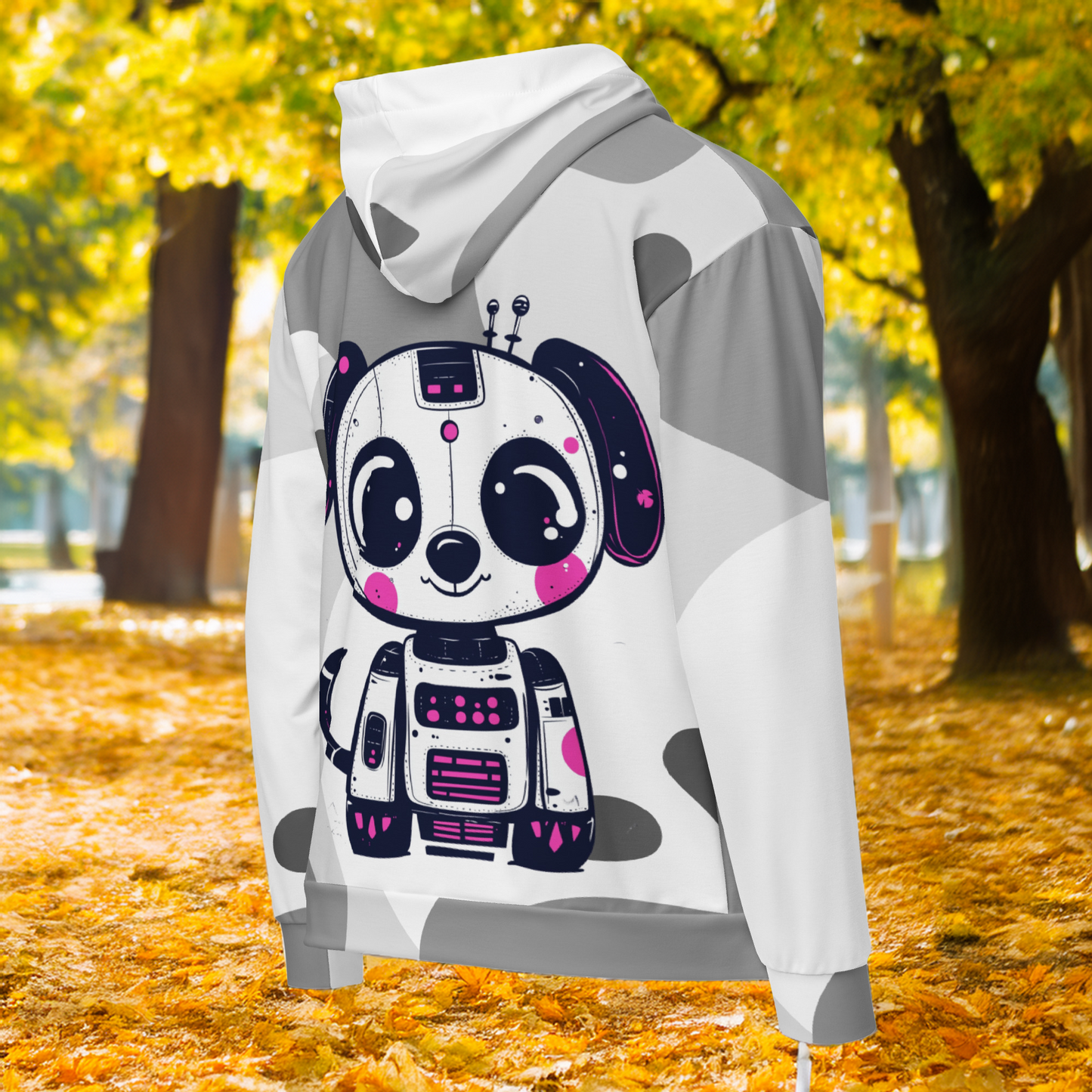Blinky the Robopup - Unisex All-Over Print Zip Hoodie
