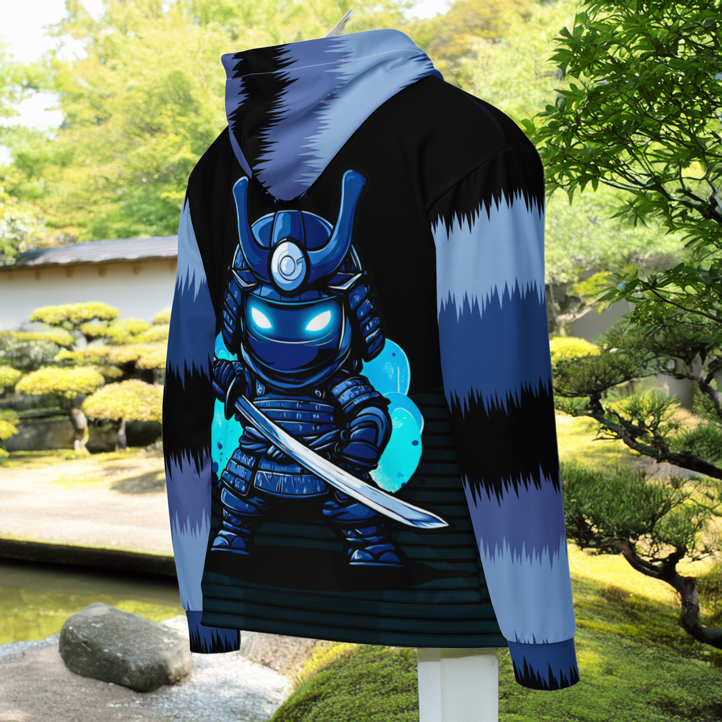 Kai the Cyber Ronin - Unisex All-Over Print Zip Hoodie