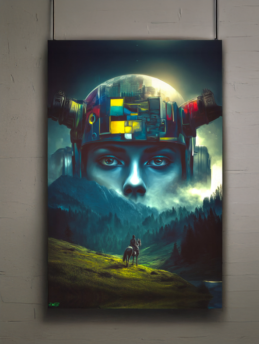 Ascension of the Neon Oracle – Photo Paper Poster