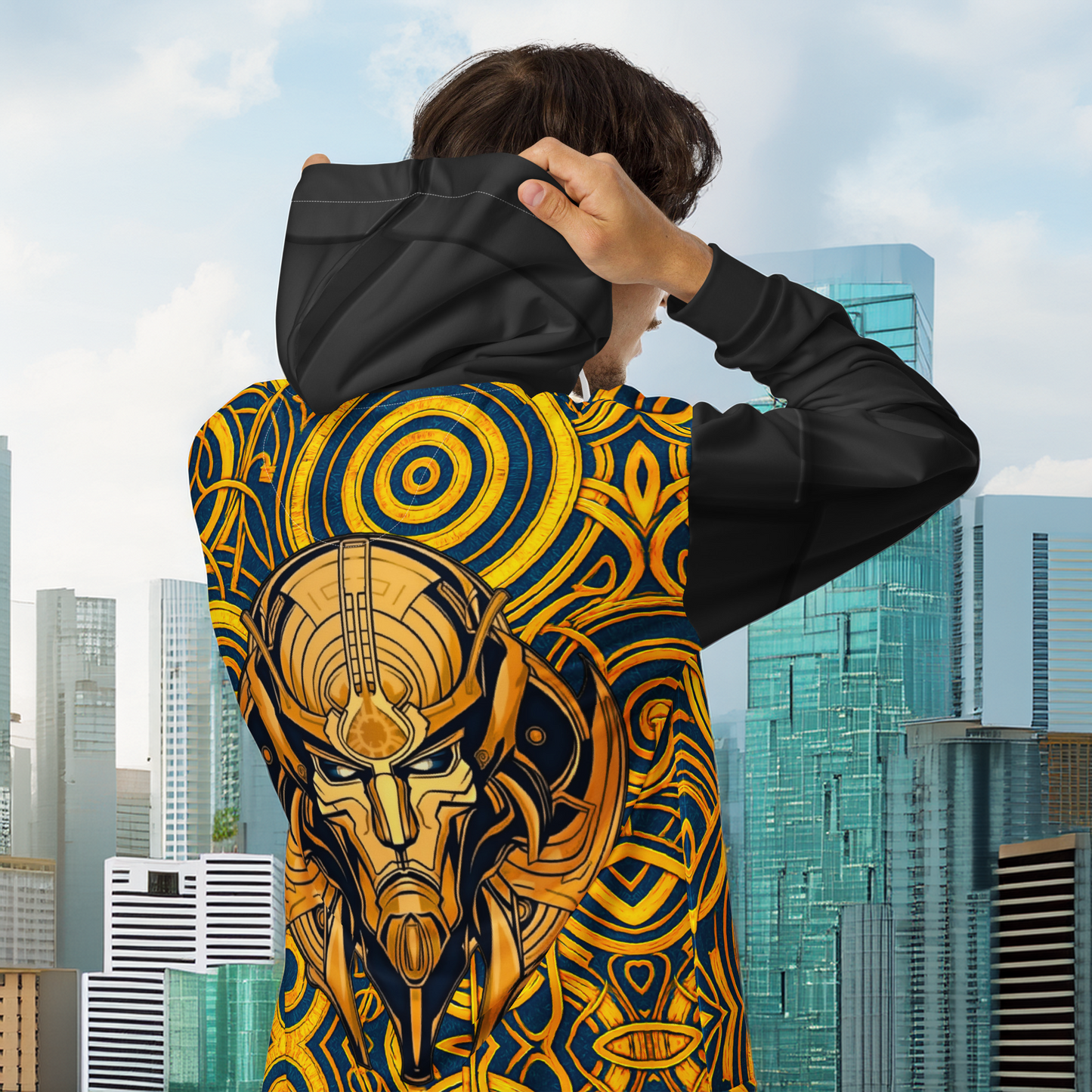 The Mask of Compassion: Landon - Unisex All-Over Print Zip Hoodie