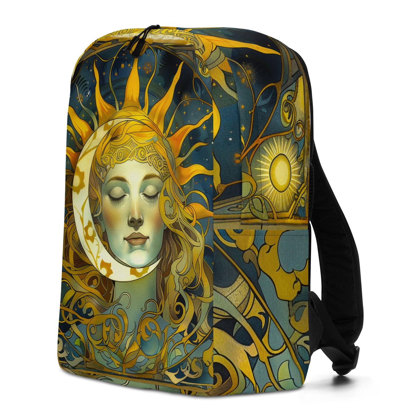 Cosmic Harmony: Sun and Moon Balance - Minimalist Backpack