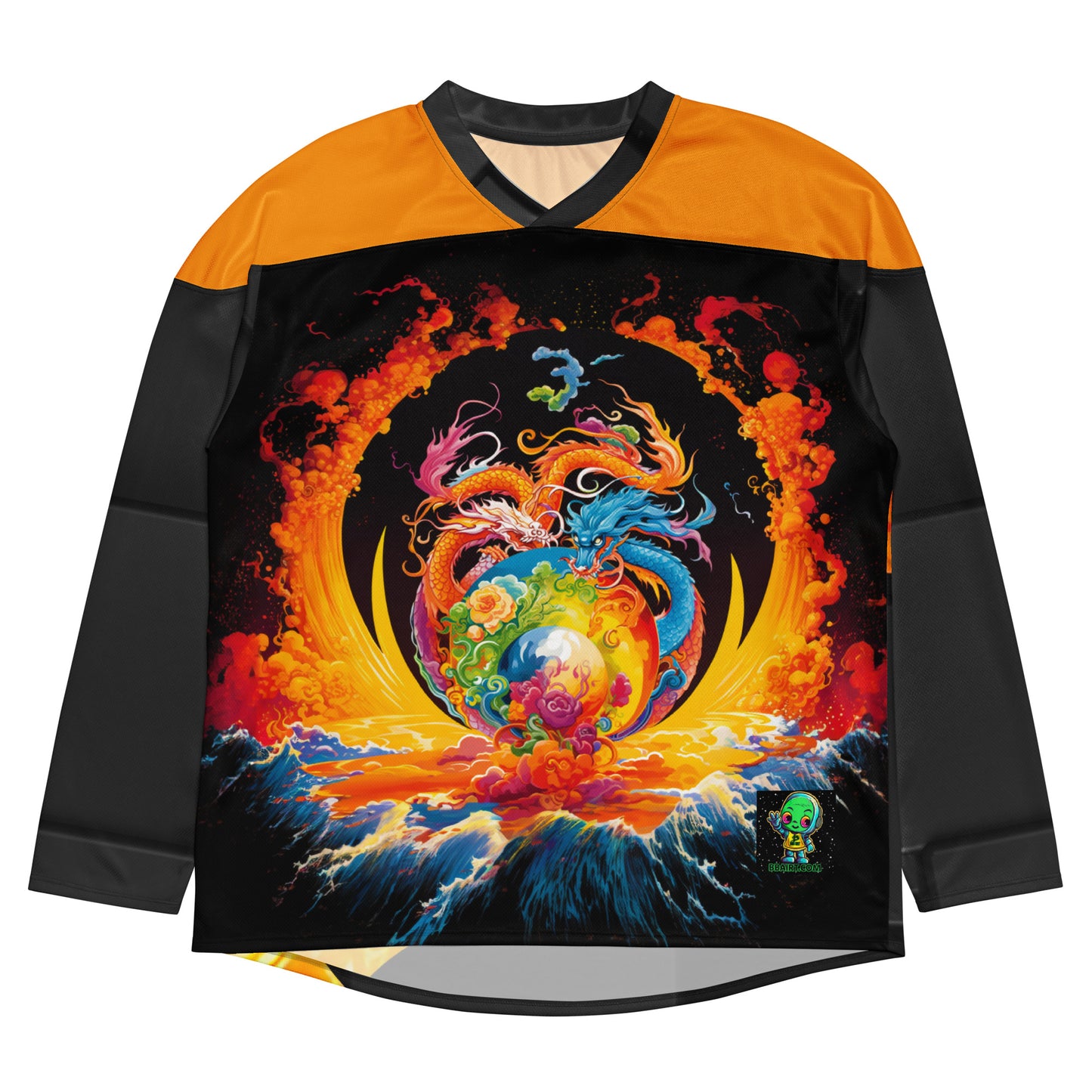 Eternal Harmony: Dual Dragon Hockey Jersey