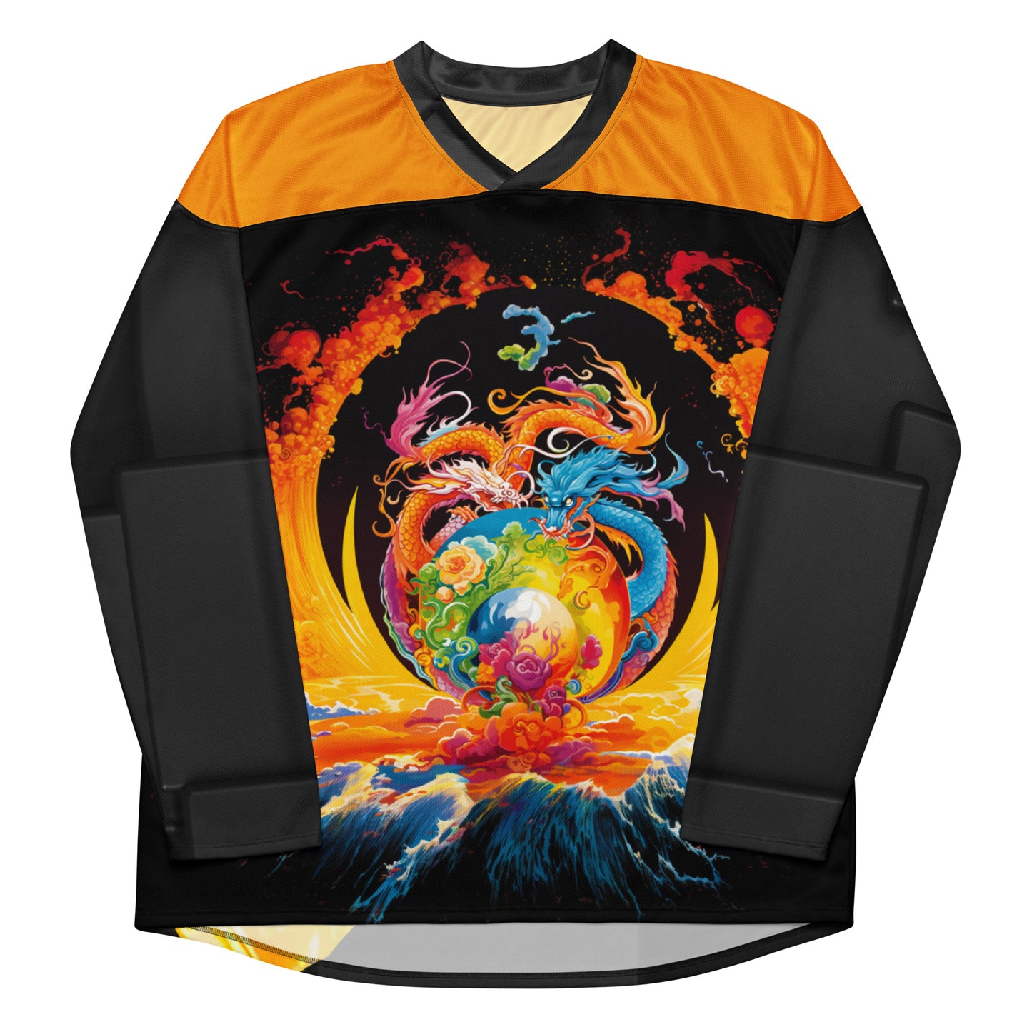 Eternal Harmony: Dual Dragon Hockey Jersey