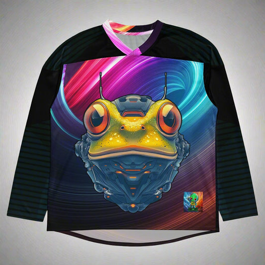 Techno Toad - Recycled hockey fan jersey