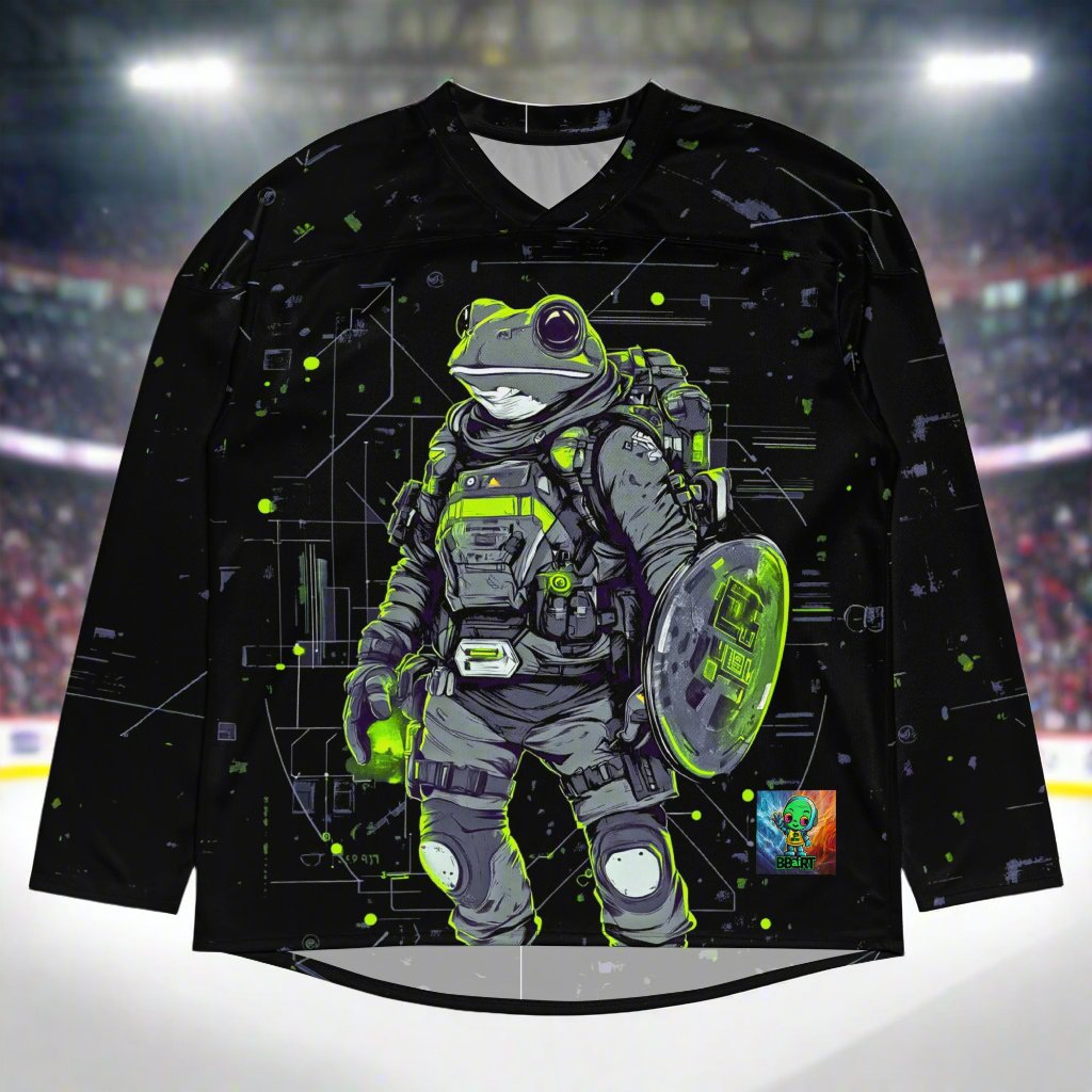 Quantum Croaker - Recycled hockey fan jersey