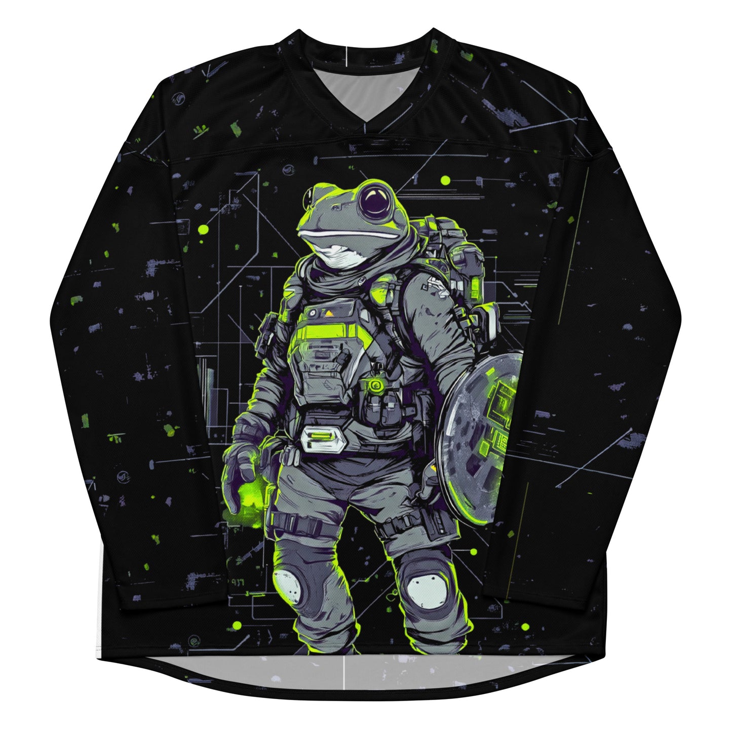 Quantum Croaker - Recycled hockey fan jersey