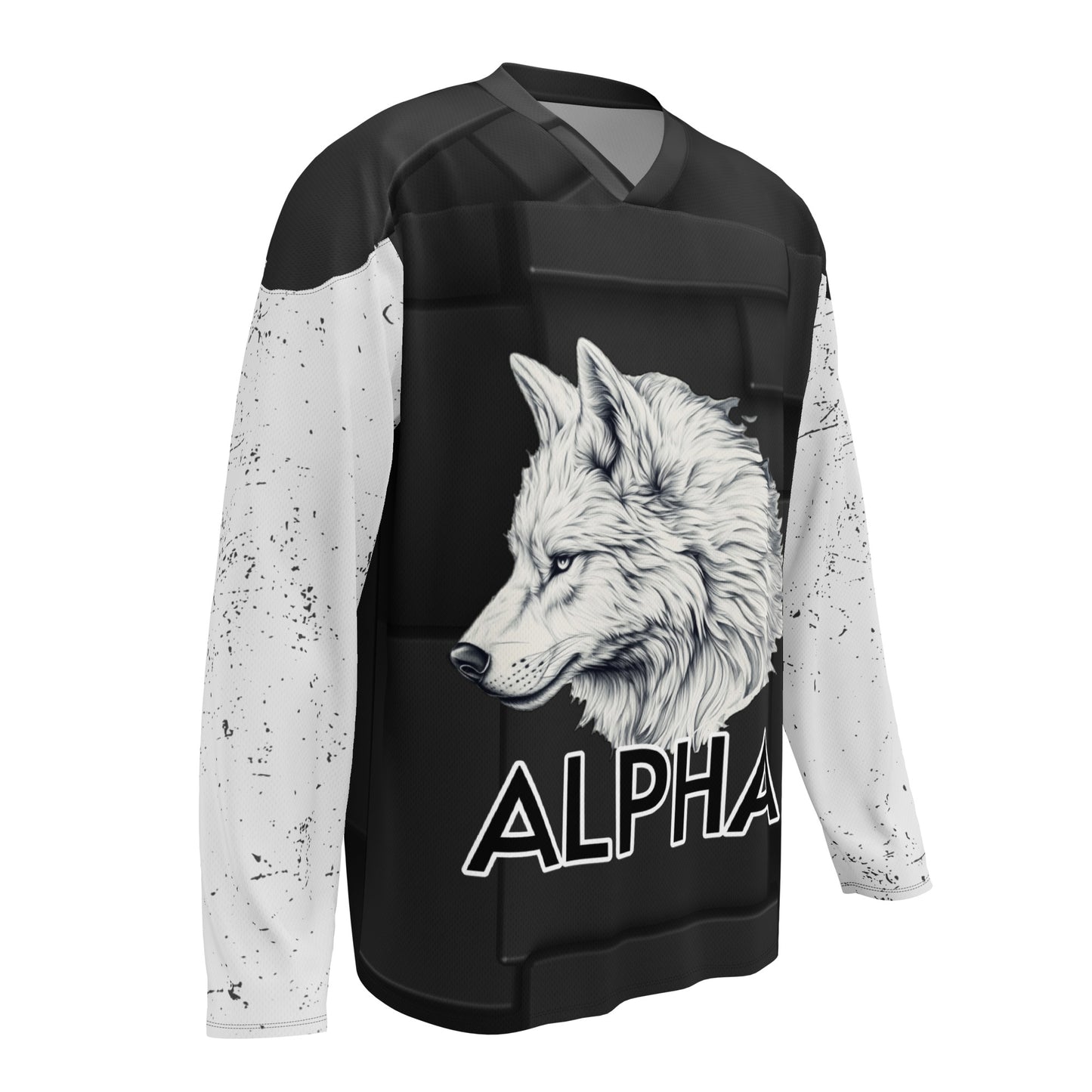 Alpha Wolf - Recycled hockey fan jersey