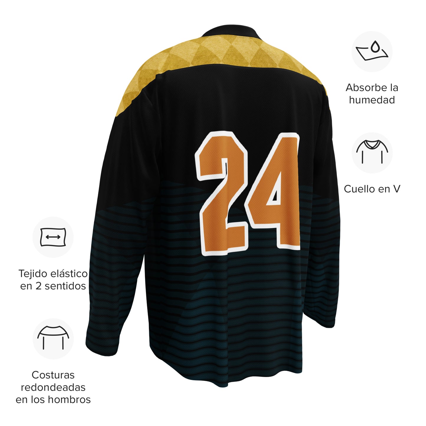 Elemental Harmony: Fiery Phoenix and Calm Lotus - Recycled hockey fan jersey