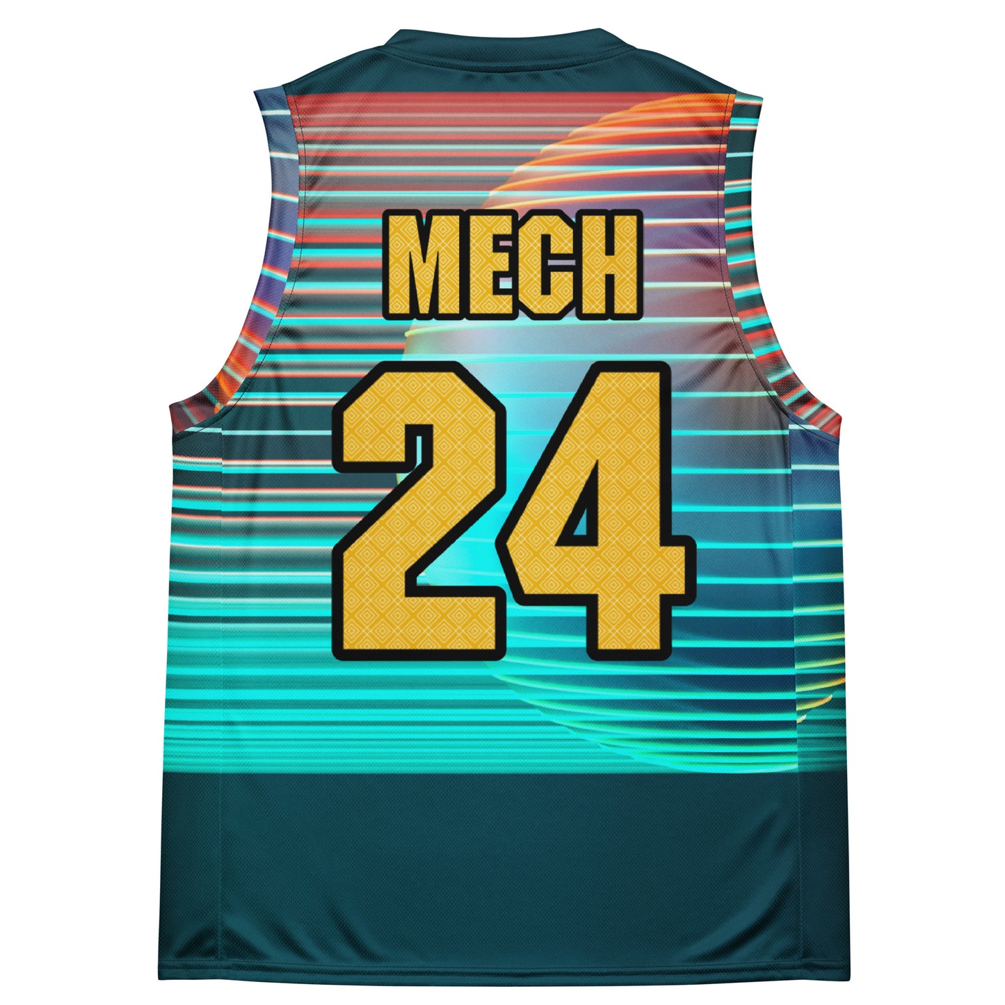 Mech Bushido Guardian - Recycled unisex basketball jersey - Neopolitan