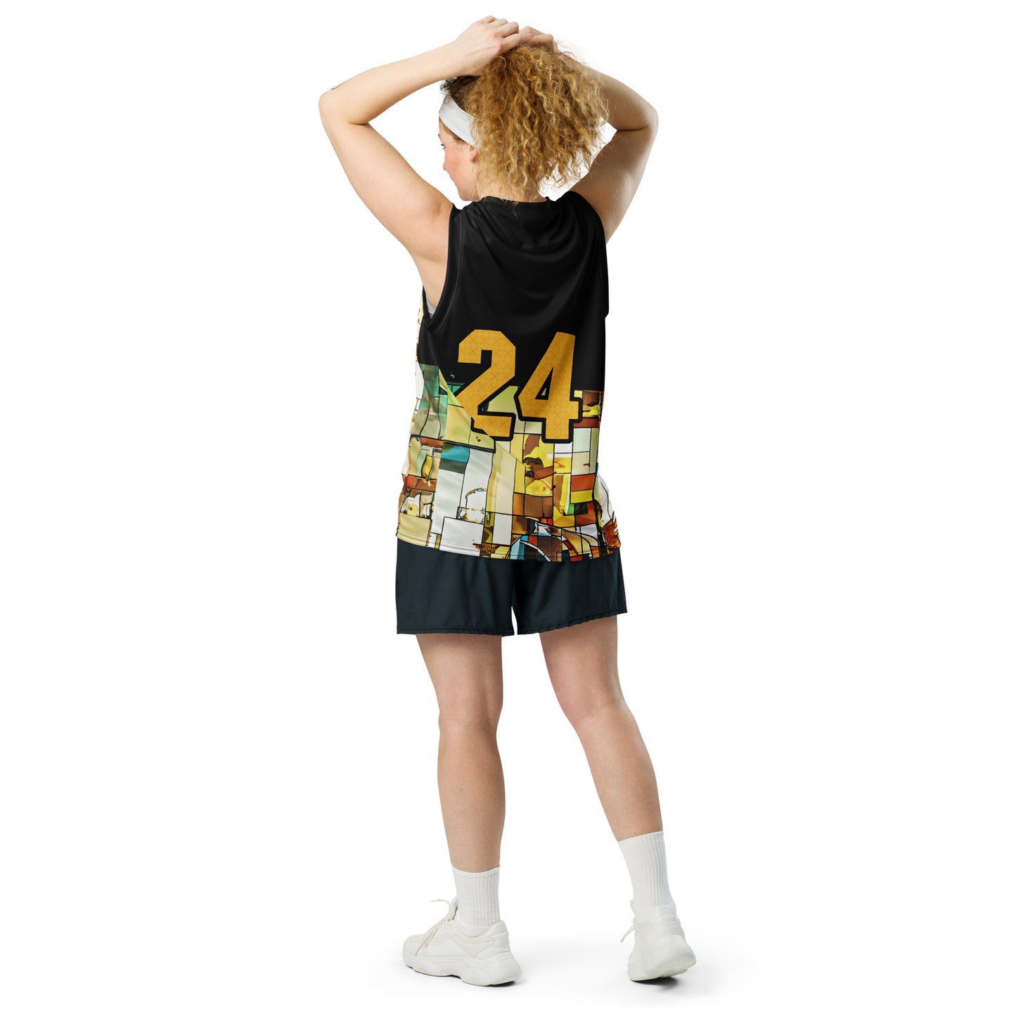 Sentinel ng Crimson Lotus - Recycled unisex basketball jersey