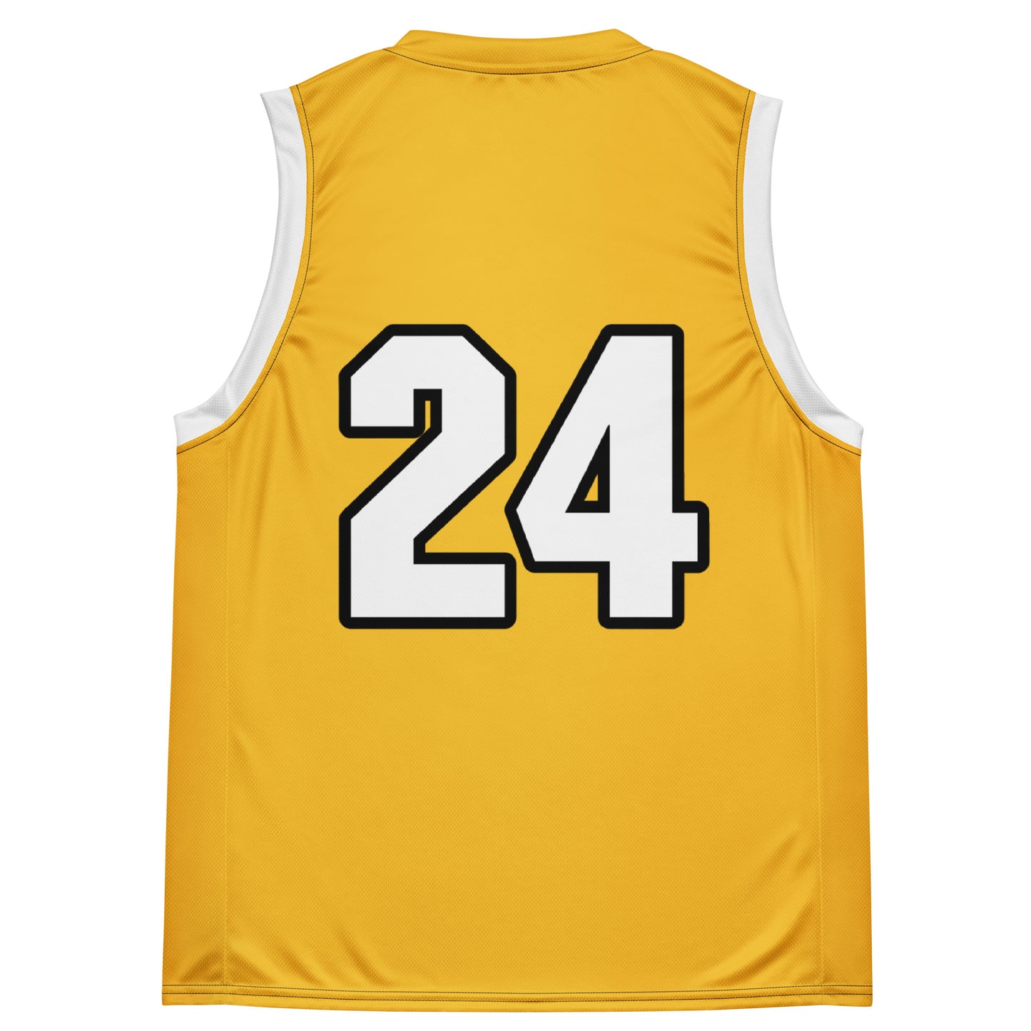 Zephyrion - Recycled unisex basketball jersey - white and gold