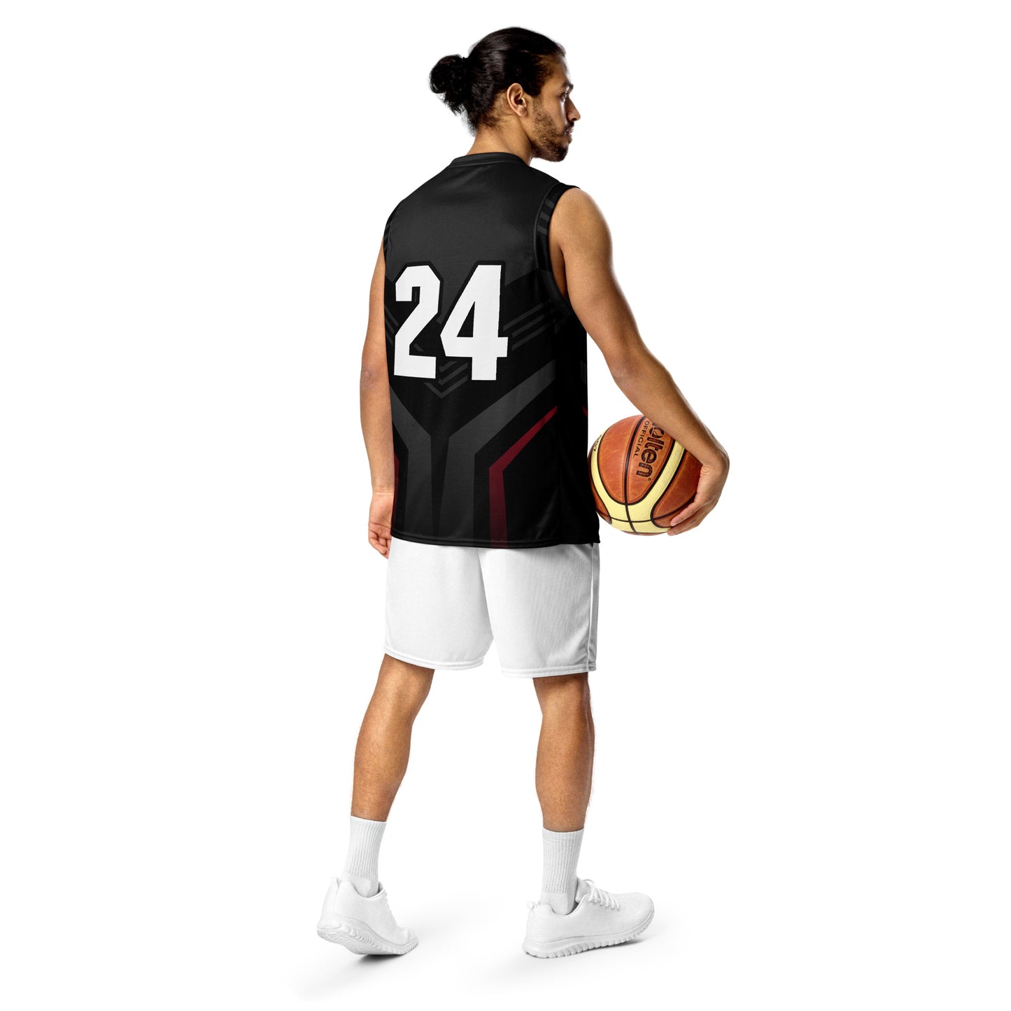 Zephyrion - Recycled unisex basketball jersey - Black