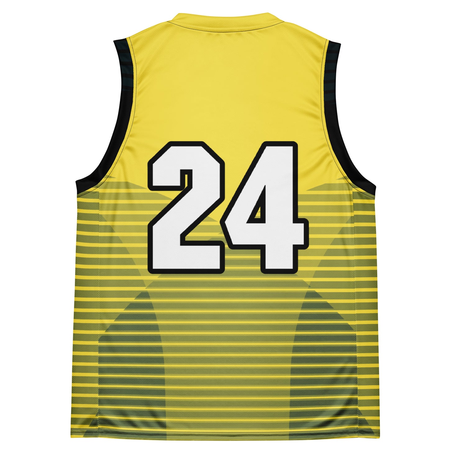 Zephyrion - Recycled unisex basketball jersey - Black and Gold