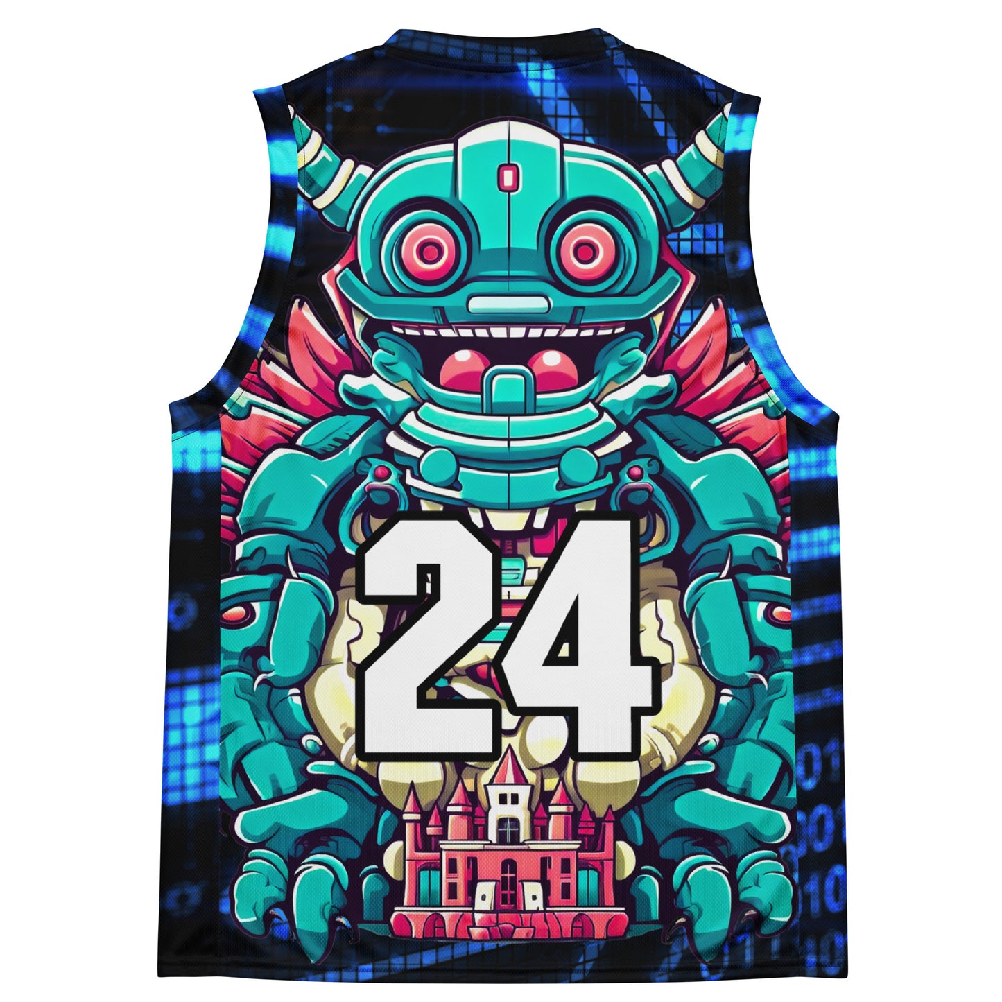 Toy Town Watchman - Recycled unisex basketball jersey - Digital Pulse Colorway