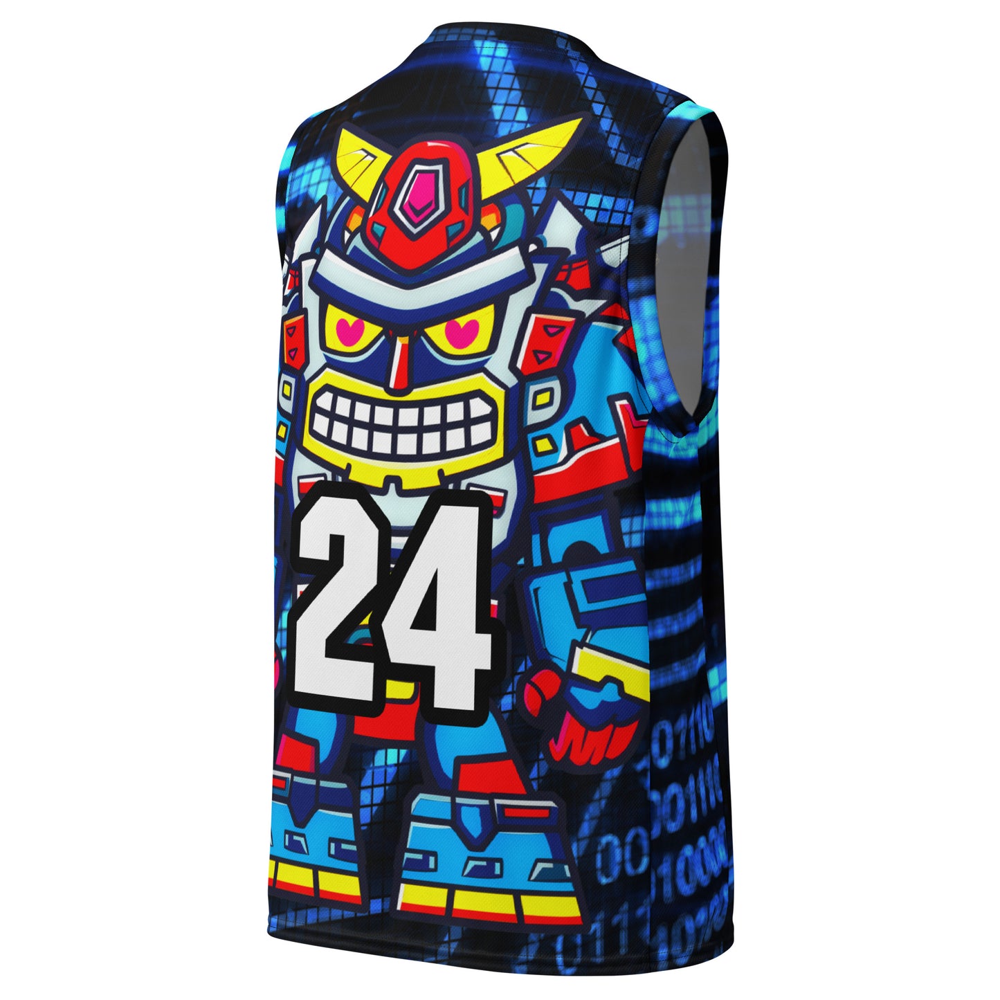 Robo Ranger - Recycled unisex basketball jersey - Digital Pulse