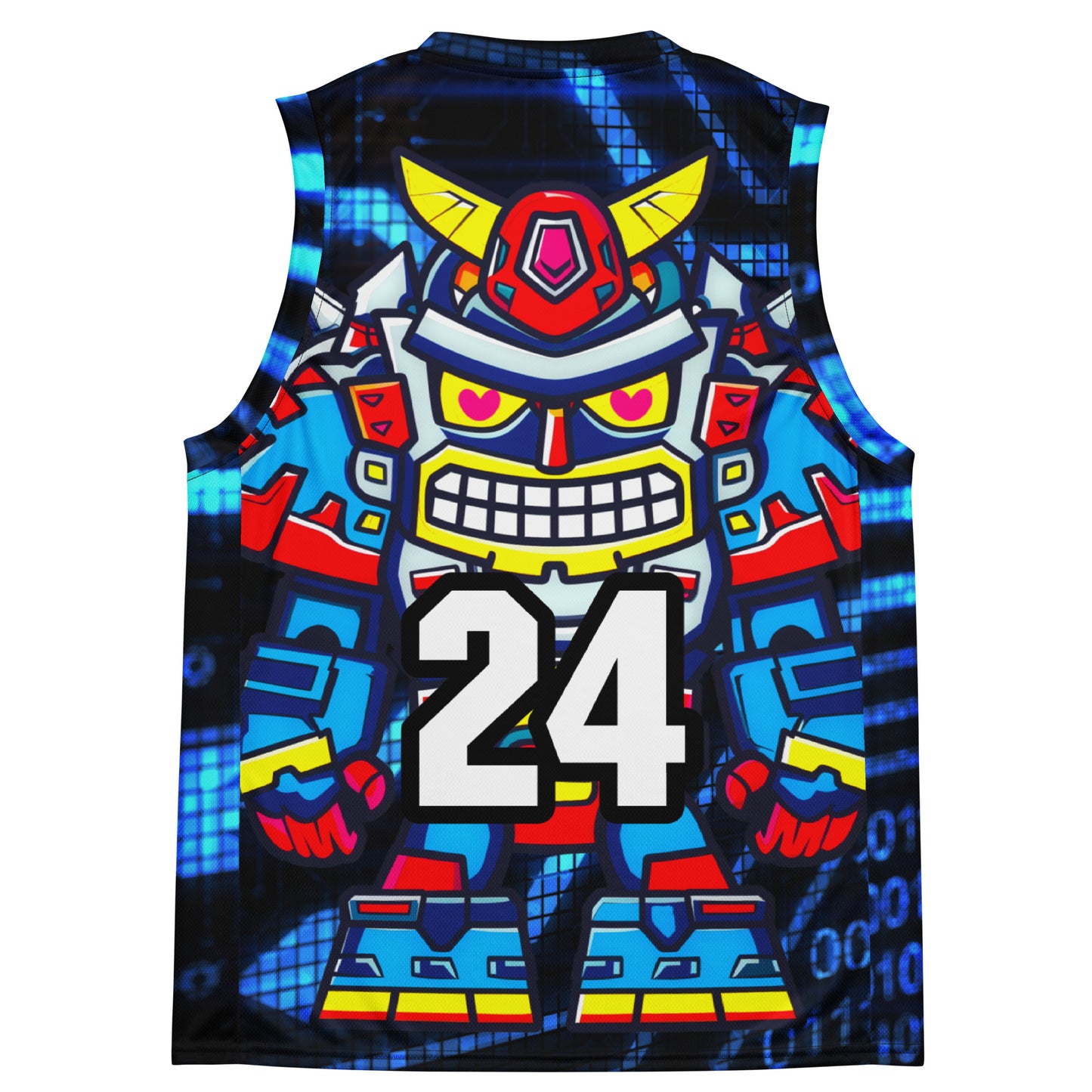 Robo Ranger - Recycled unisex basketball jersey - Digital Pulse