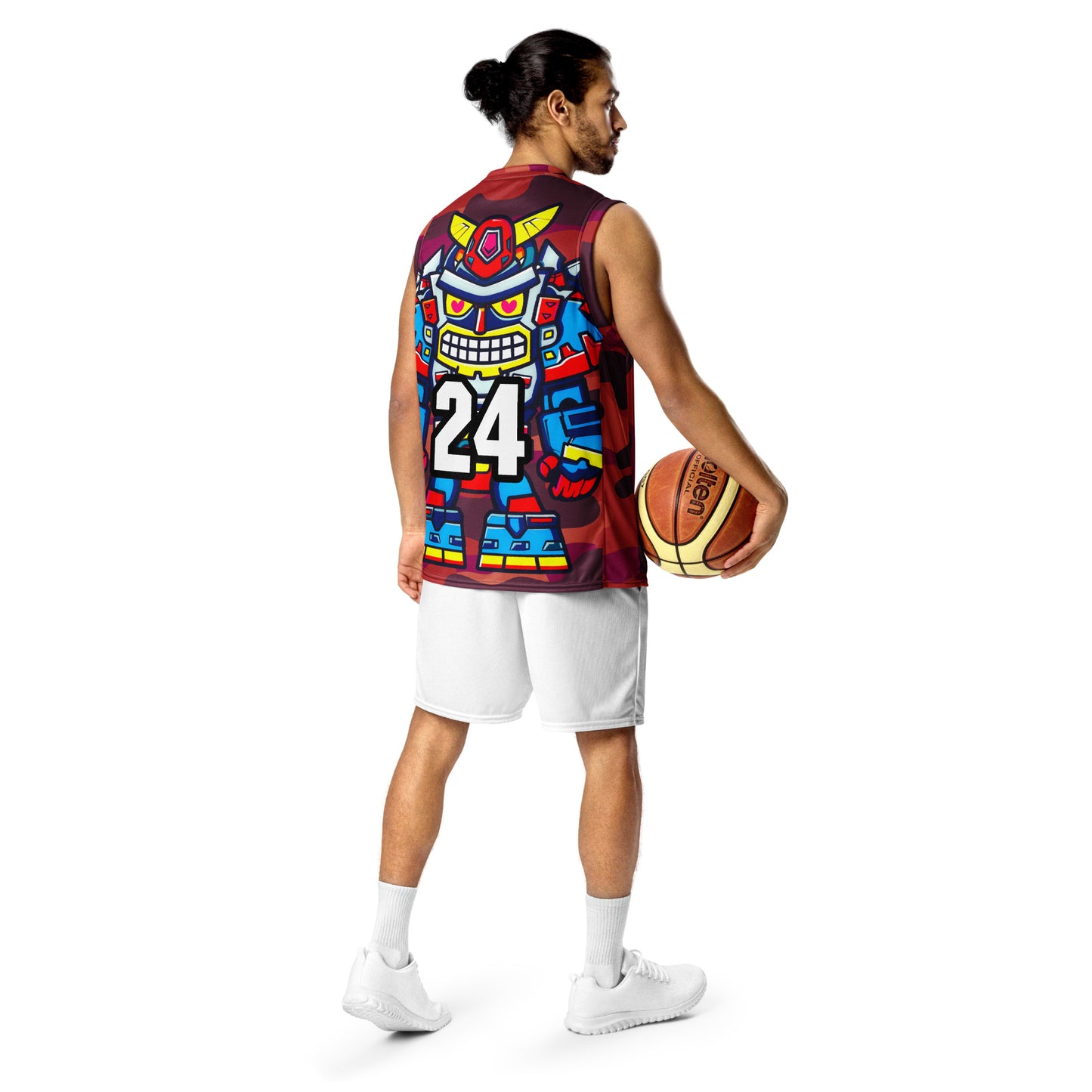 Robo Ranger - Recycled unisex basketball jersey - Inferno Camo